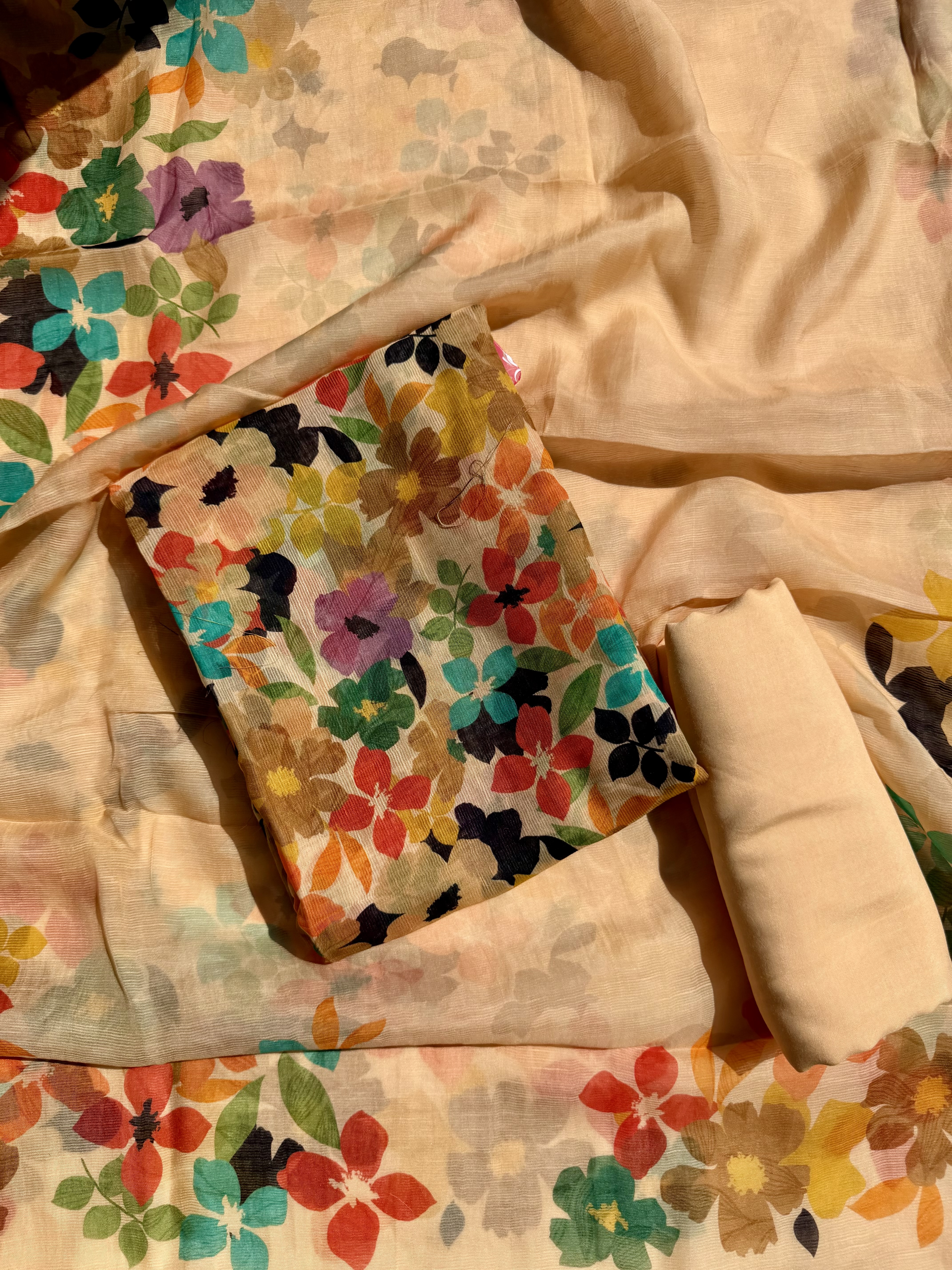 Multicolor Floral Printed Suit Set