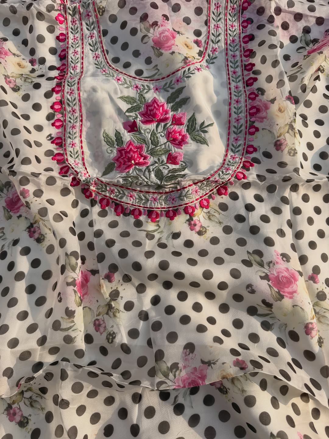 Premium Twill organza~polka dots