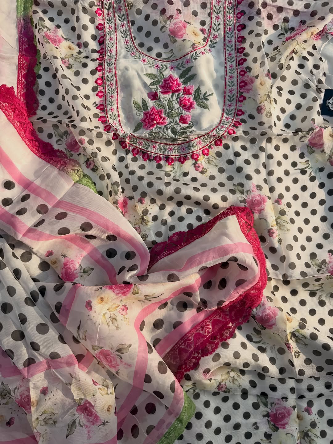 Premium Twill organza~polka dots