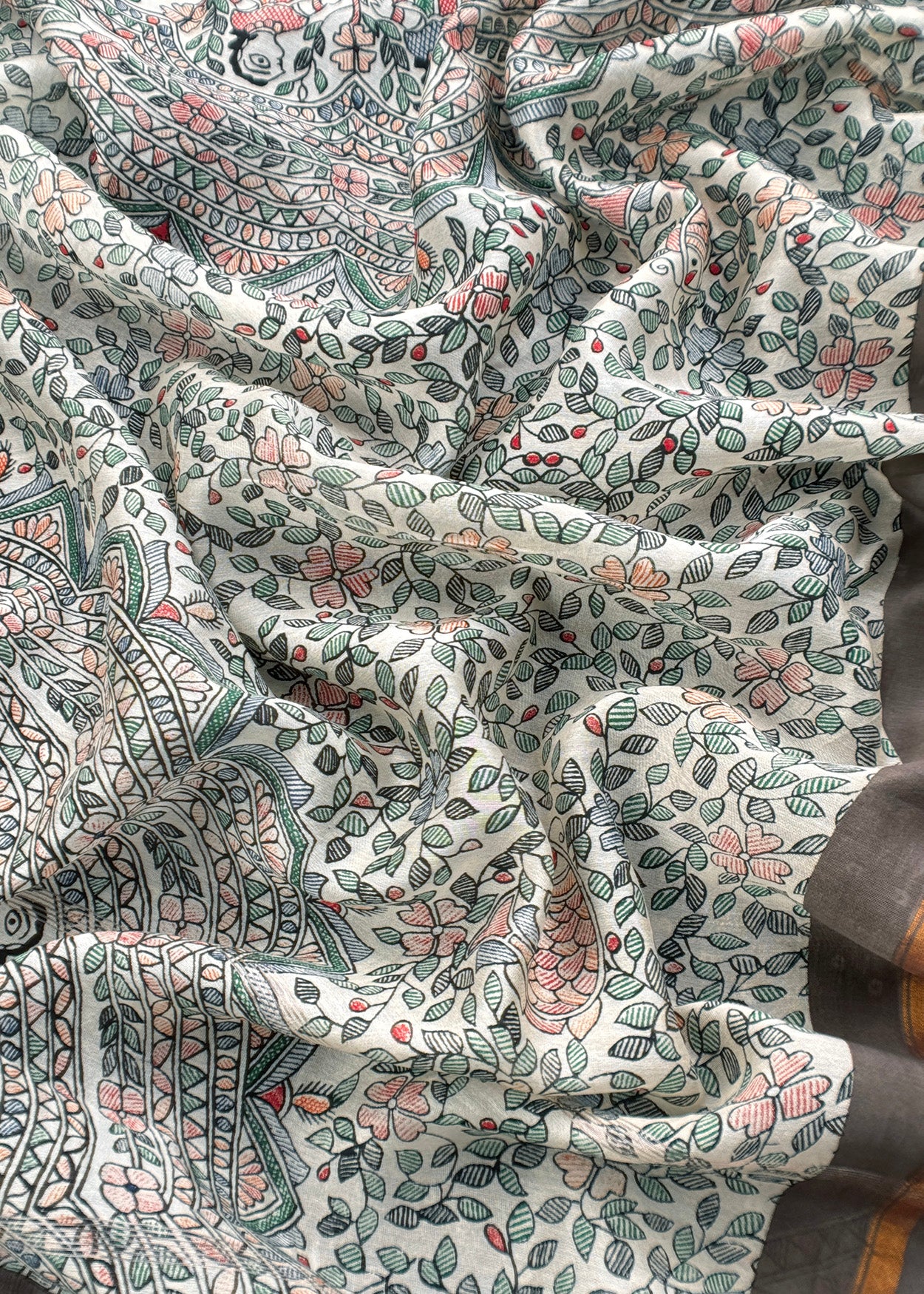 Kalamkari-Bandhani Maheshwari 
