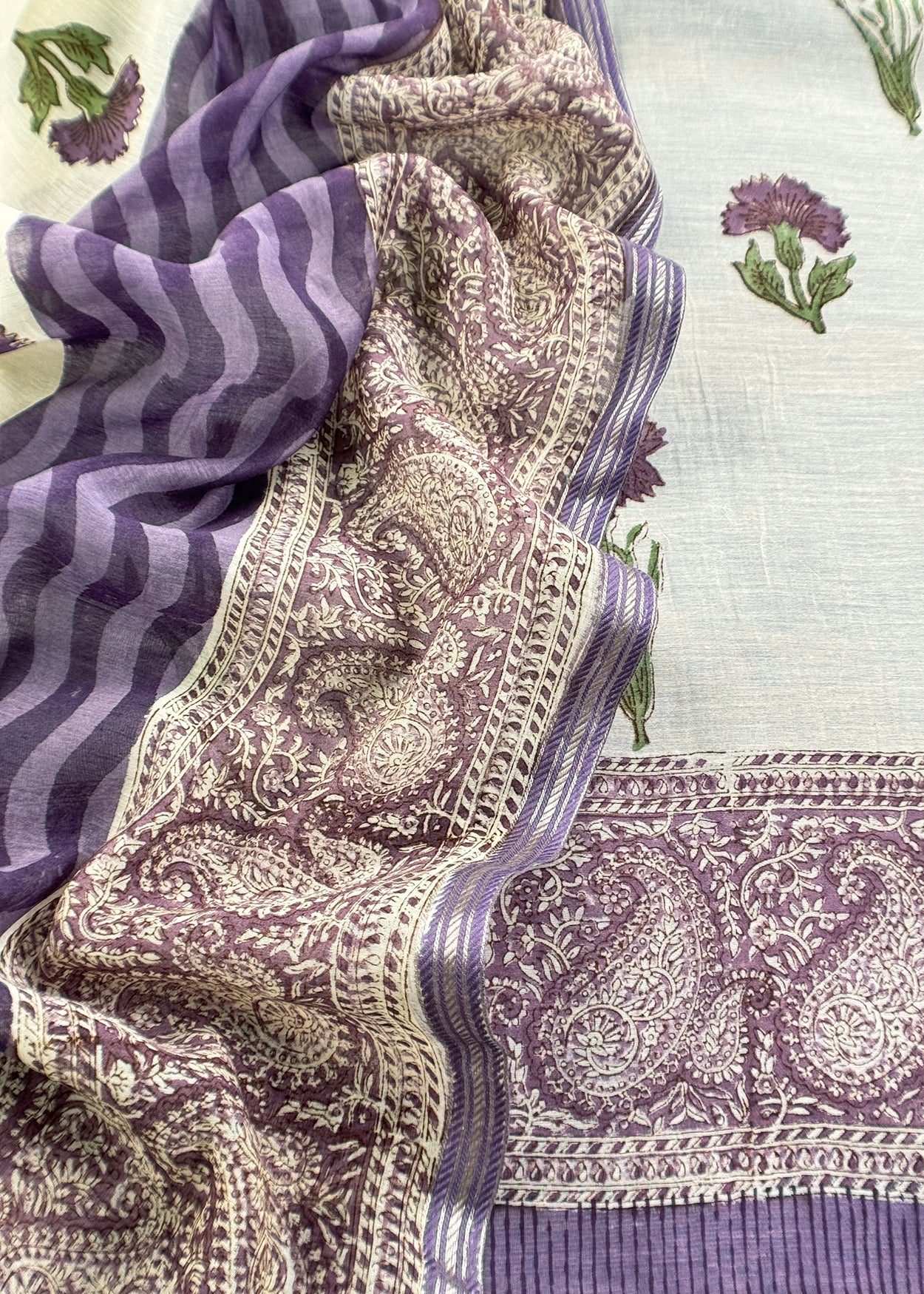 Paisley Print Maheen Mulmul Suit set