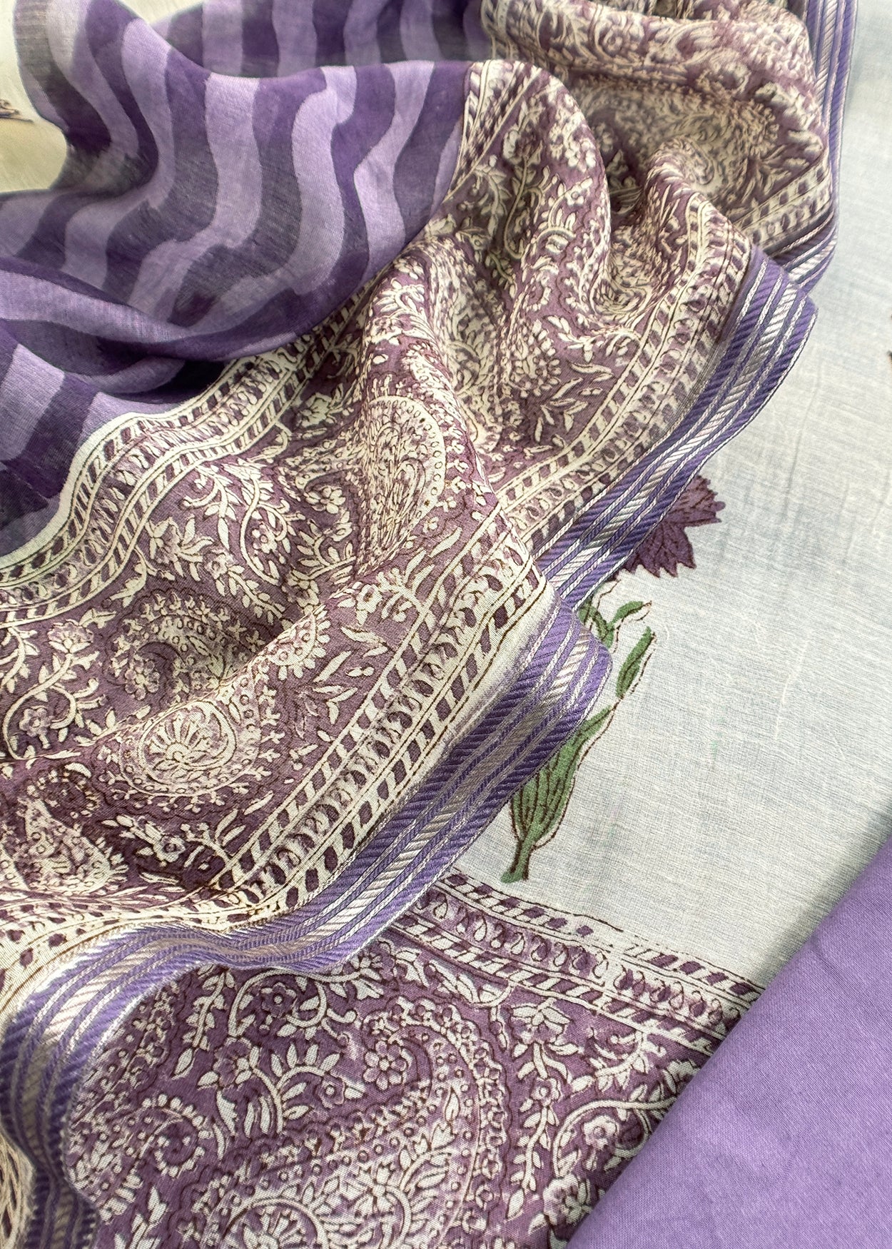 Paisley Print Maheen Mulmul Suit set