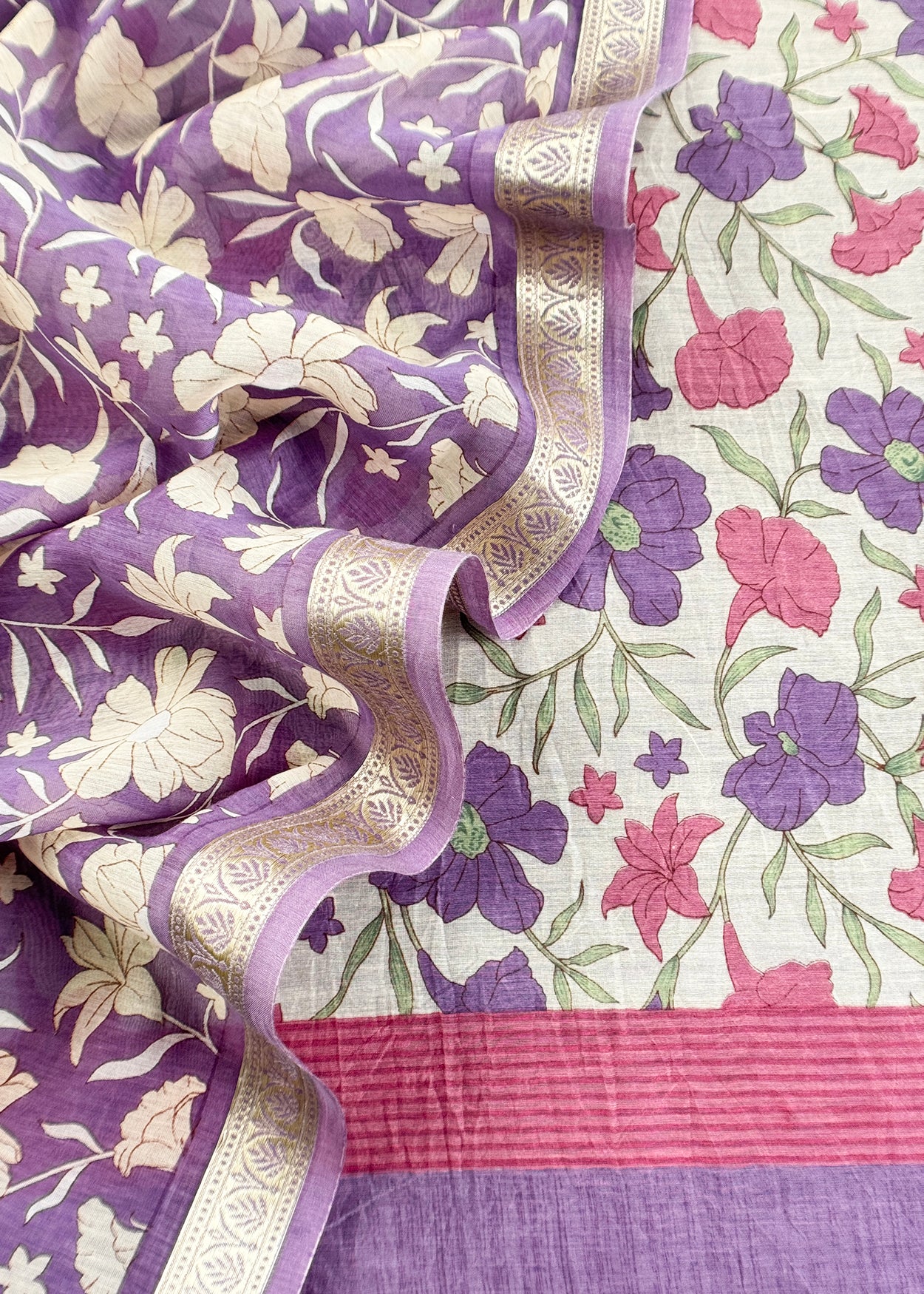 Floral Print Maheen Mulmul Suit Set