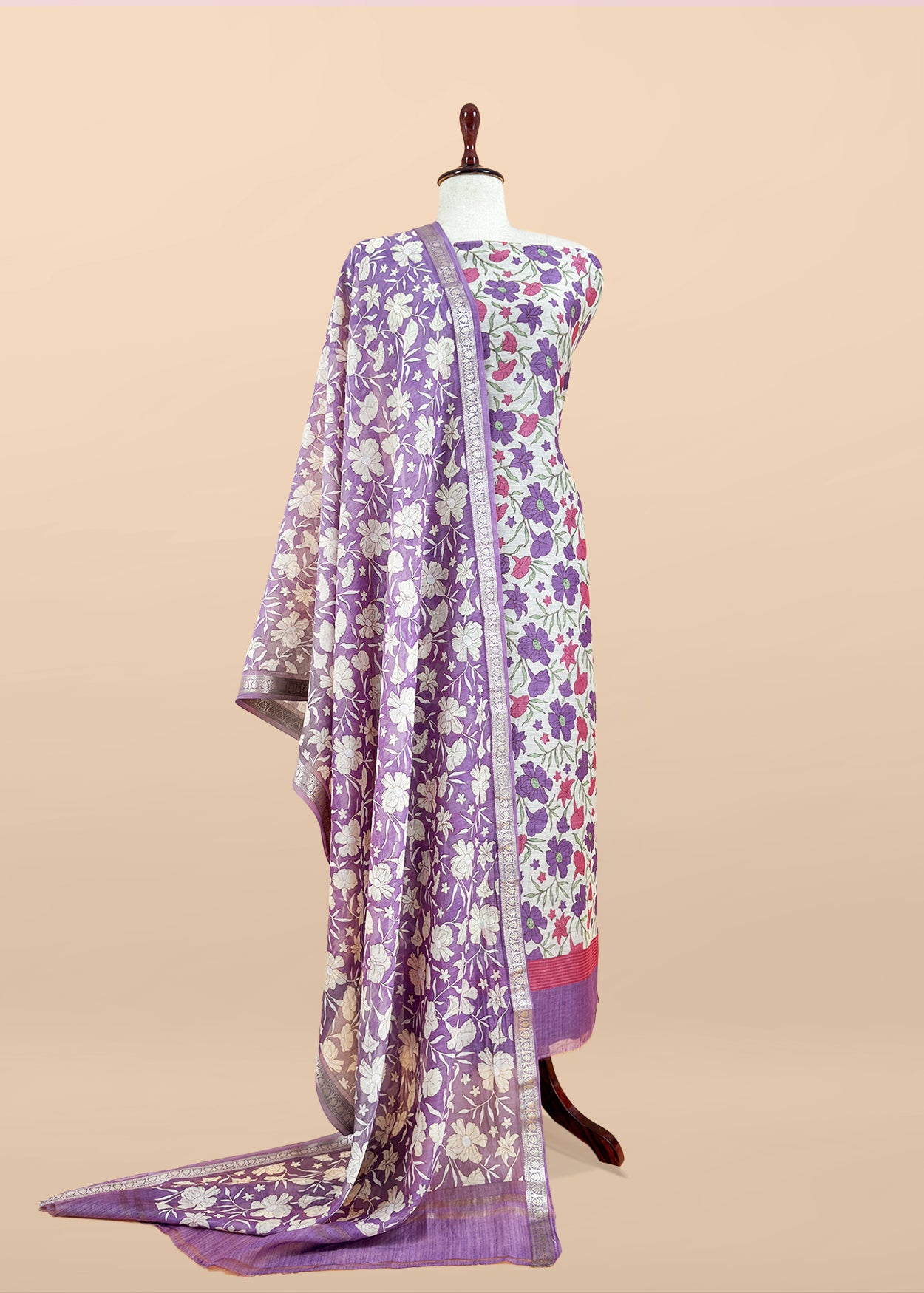 Floral Print Maheen Mulmul Suit Set