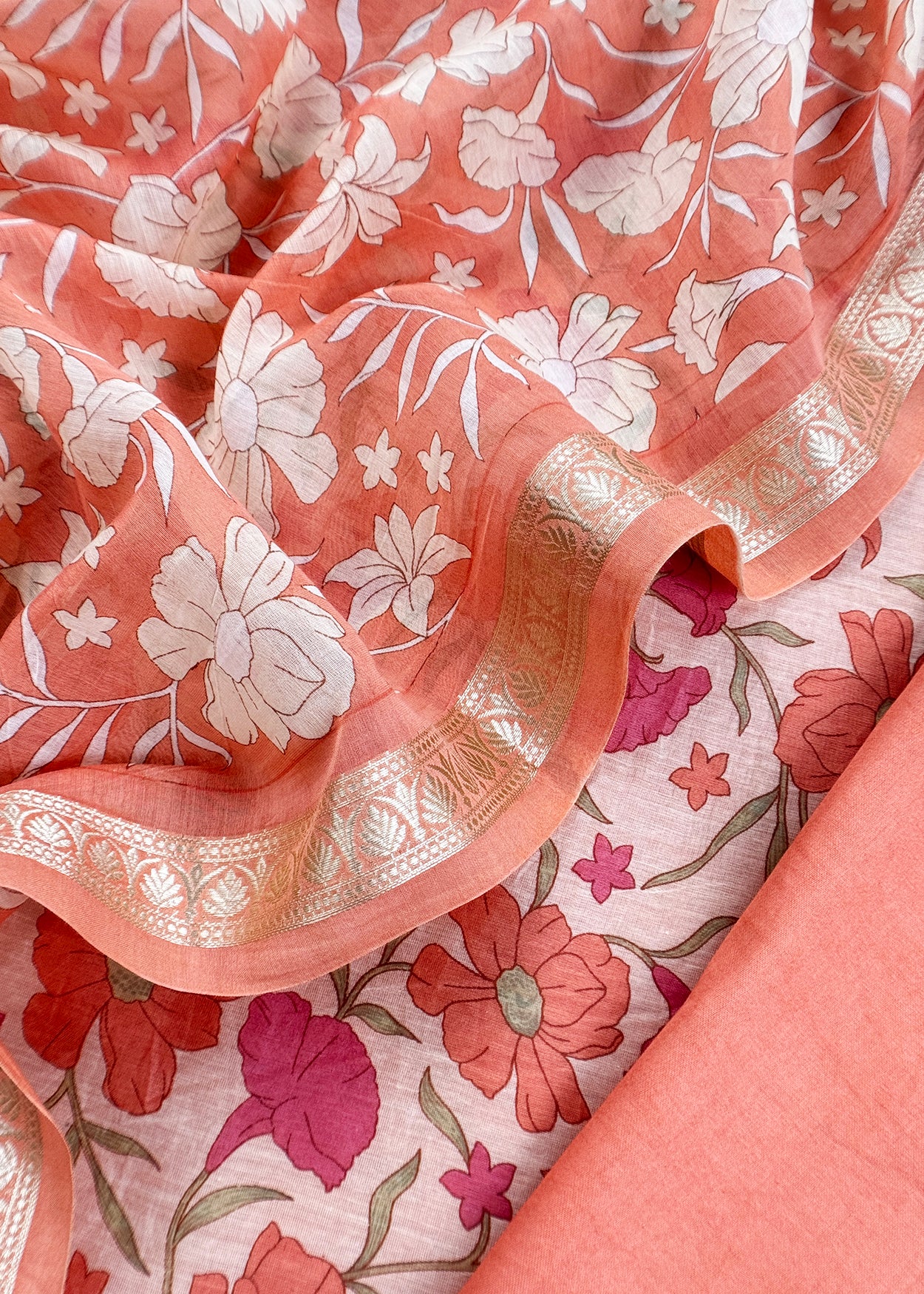 Floral Print Maheen Mulmul Suit Set