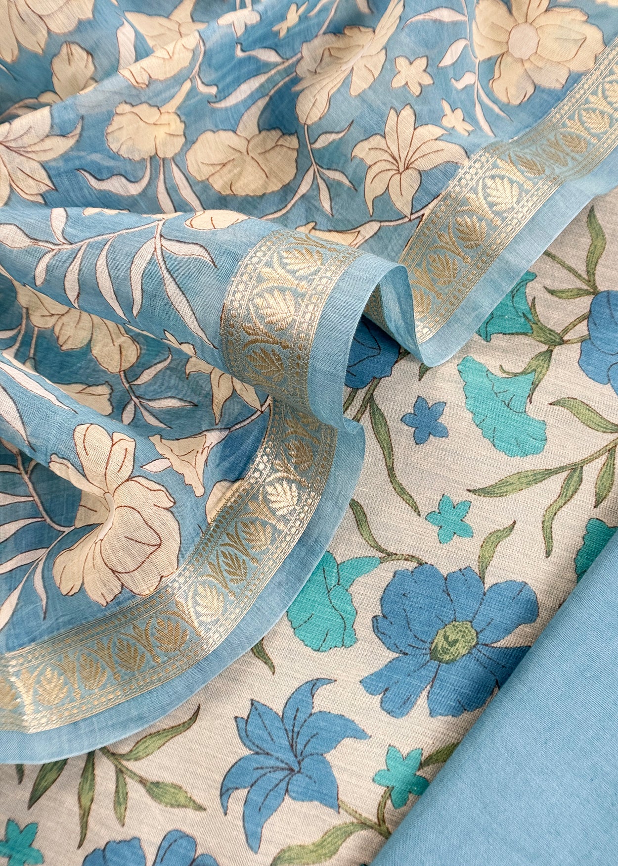 Floral Print Maheen Mulmul Suit Set
