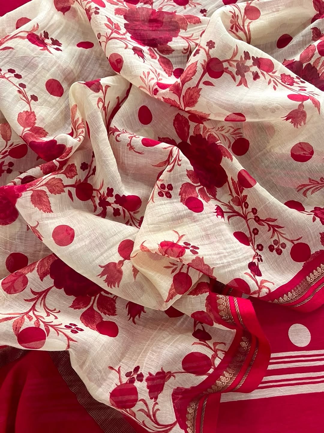 Polka Dots Mulmul Suit Set