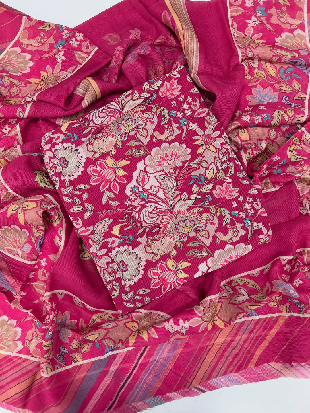 Mul lining printed suit set