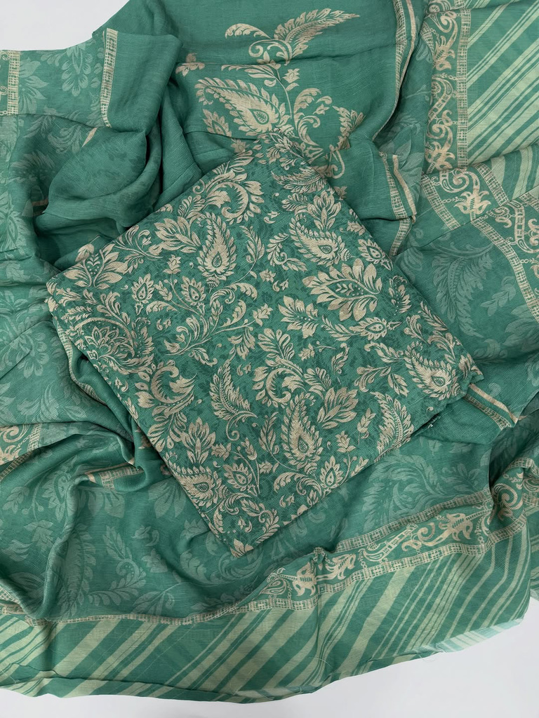 Mul lining printed suit set