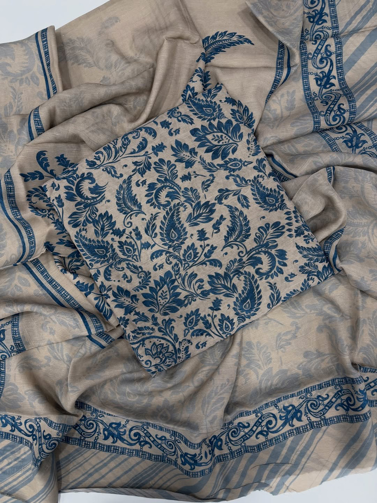 Mul lining printed suit set