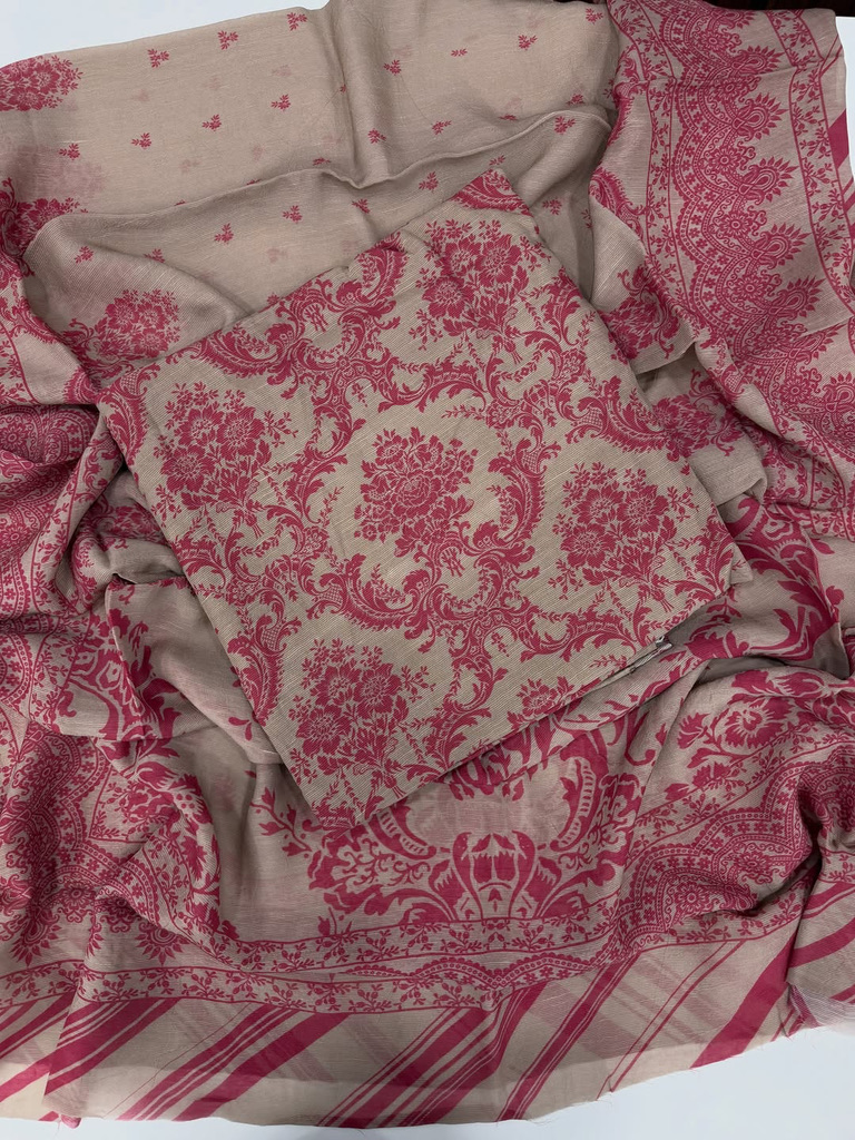 Mul lining printed suit set