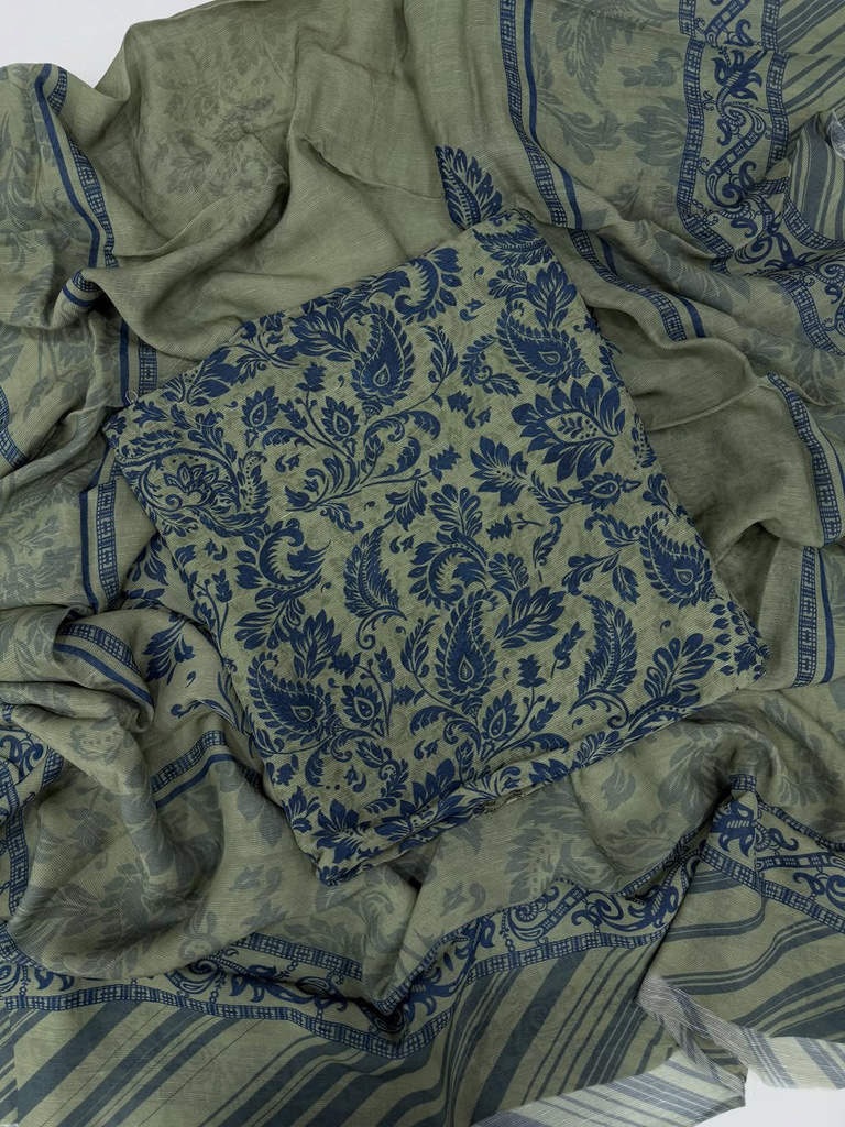 Mul lining printed suit set