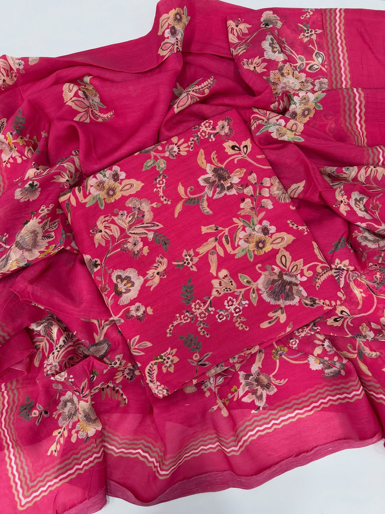 Mul lining printed suit set