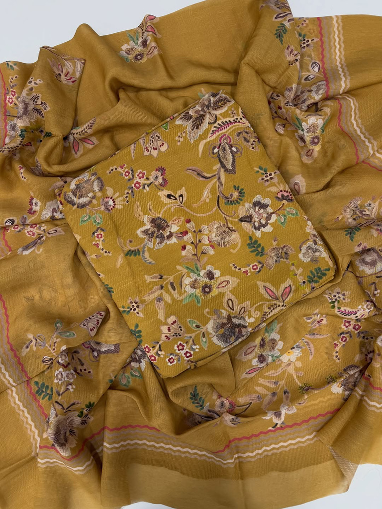 Mul lining printed suit set