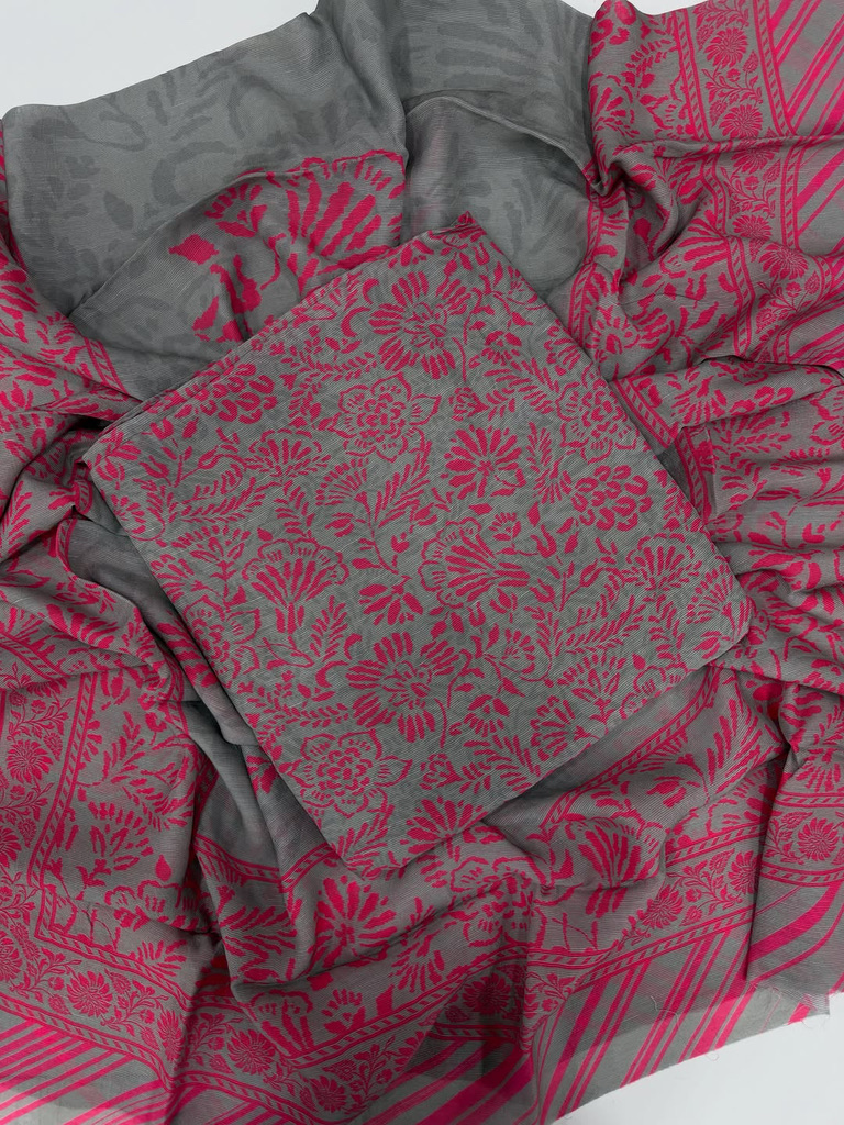 Mul lining printed suit set