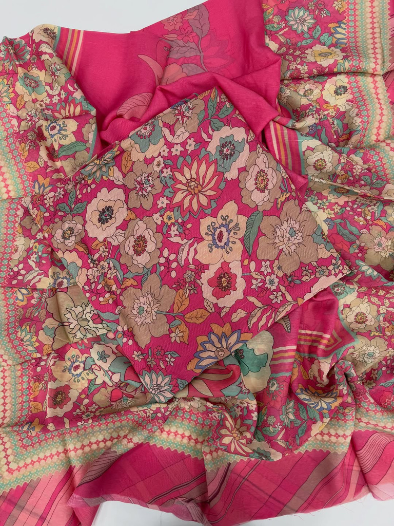 Mul lining printed suit set