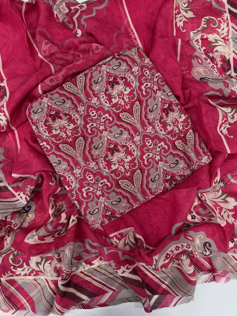 Mul lining printed suit set