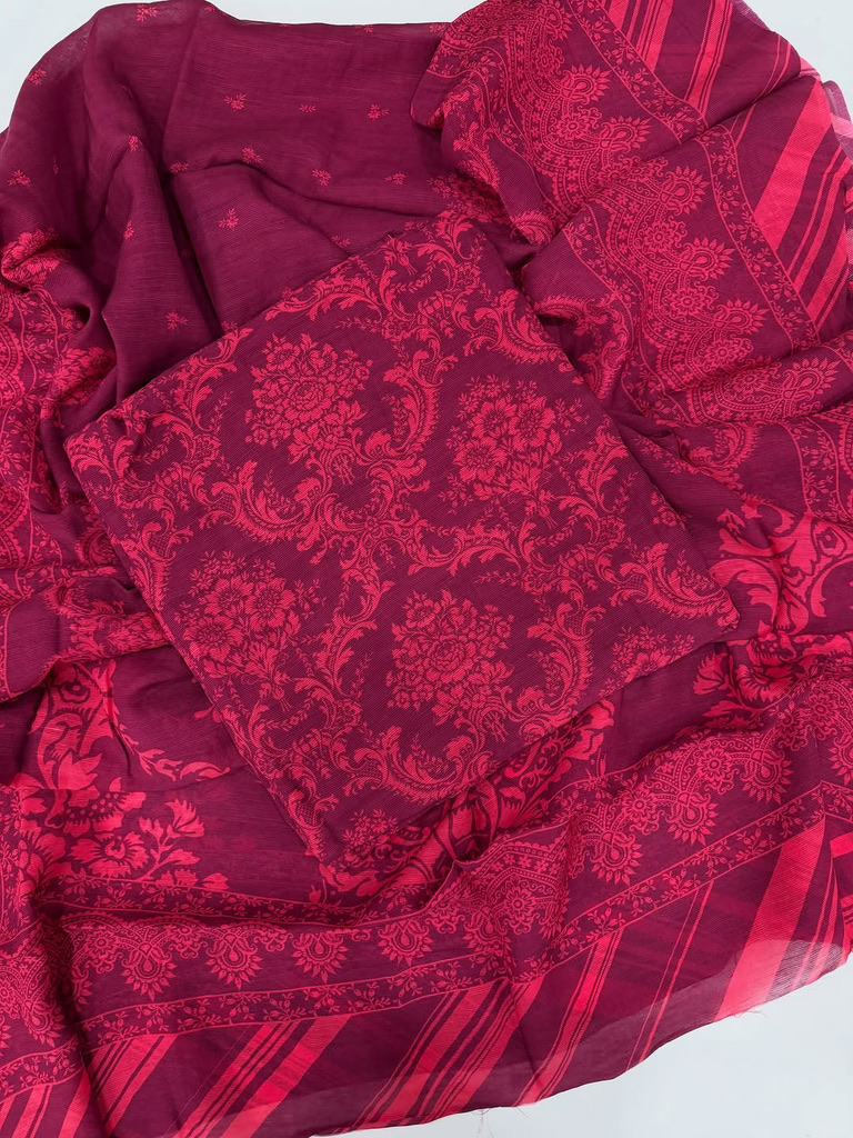 Mul lining printed suit set