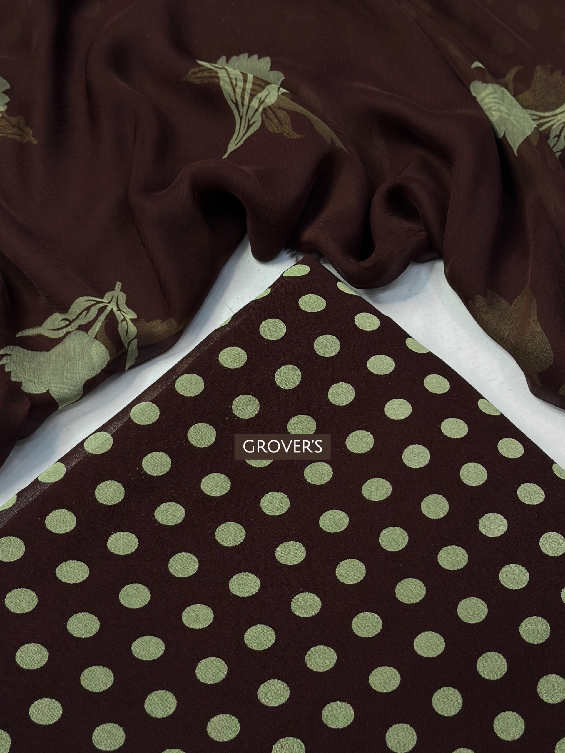 Polka Crepe Suit Set