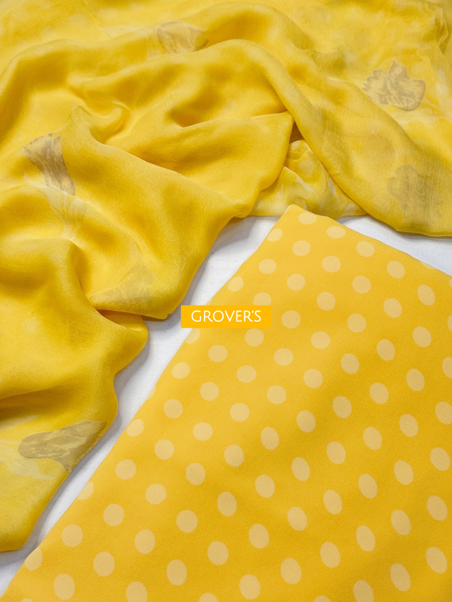 Polka Crepe Suit Set