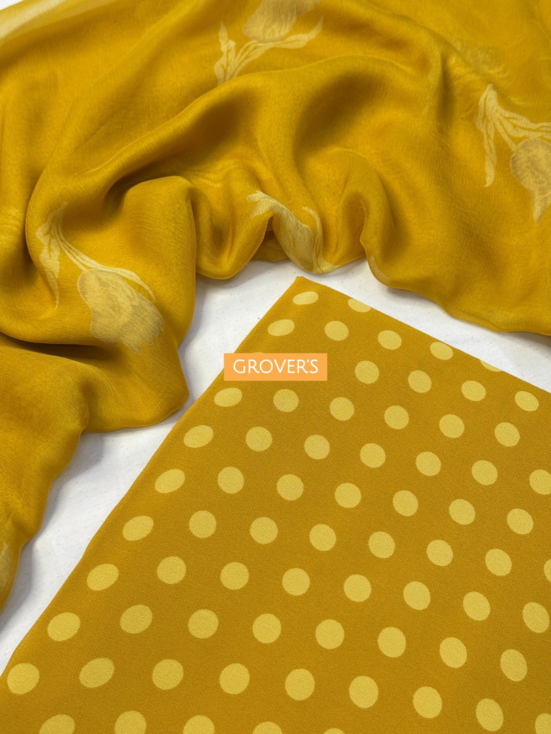 Polka Crepe Suit Set