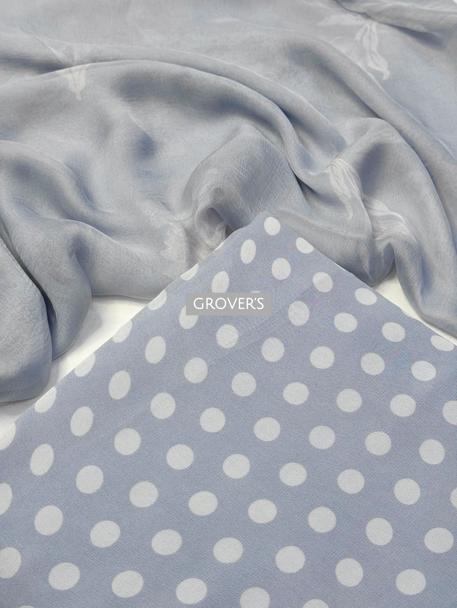 Polka Crepe Suit Set