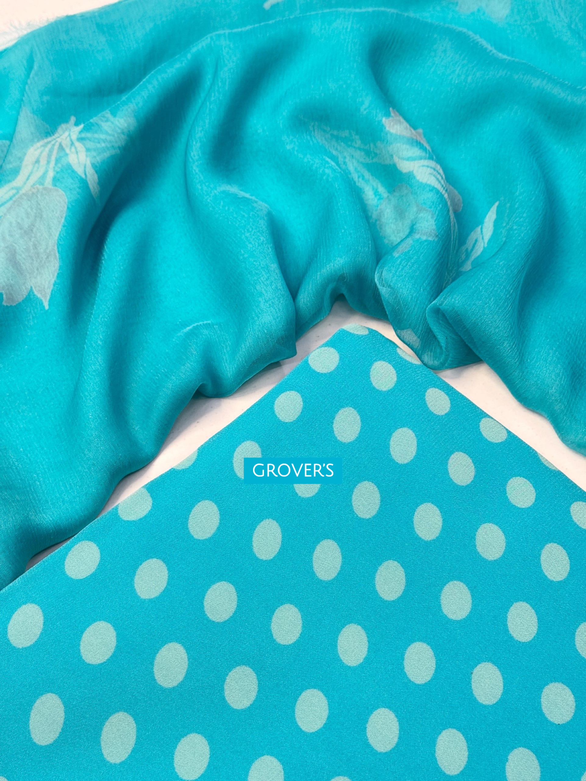 Polka Crepe Suit Set