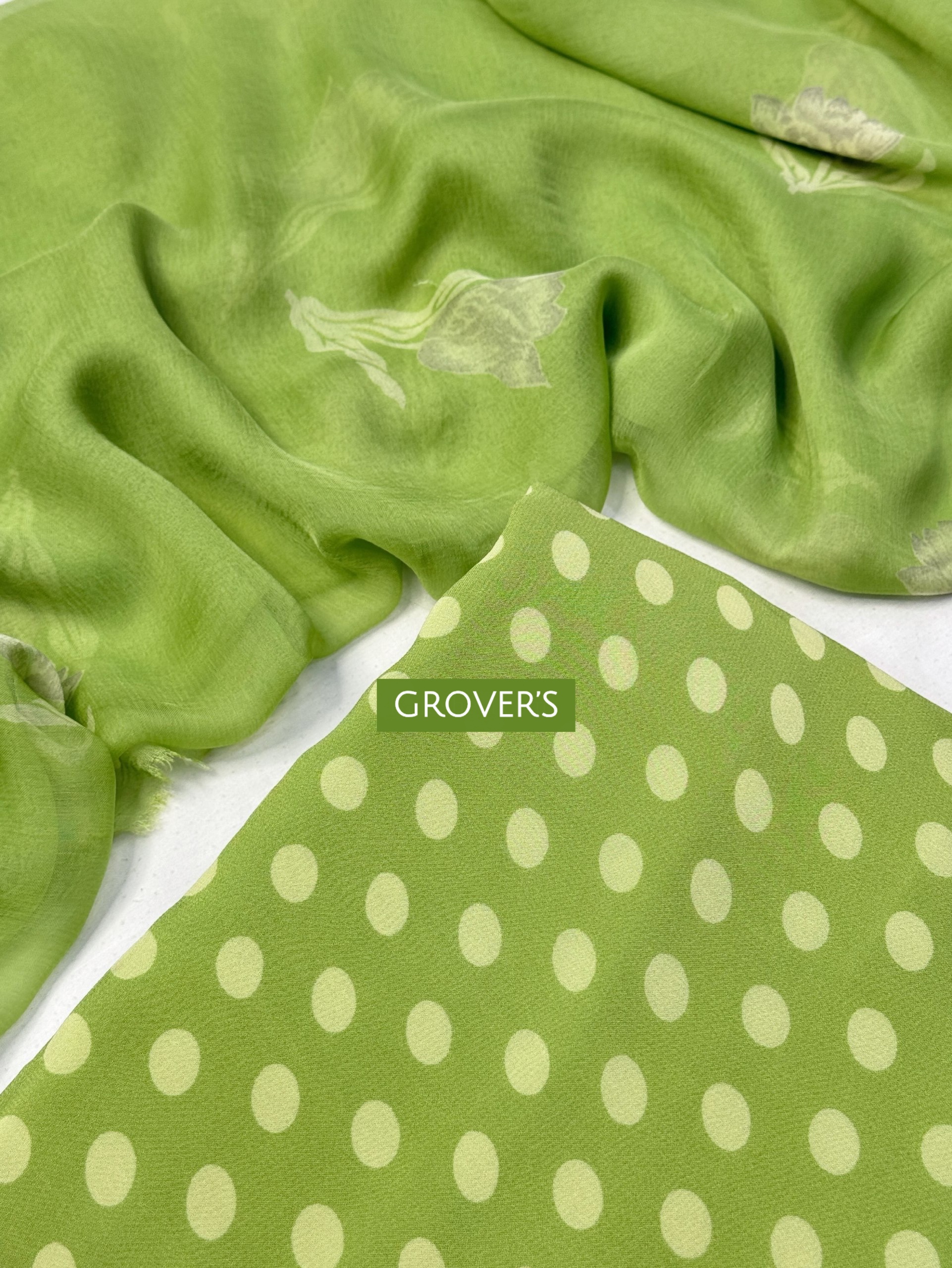 Polka Crepe Suit Set