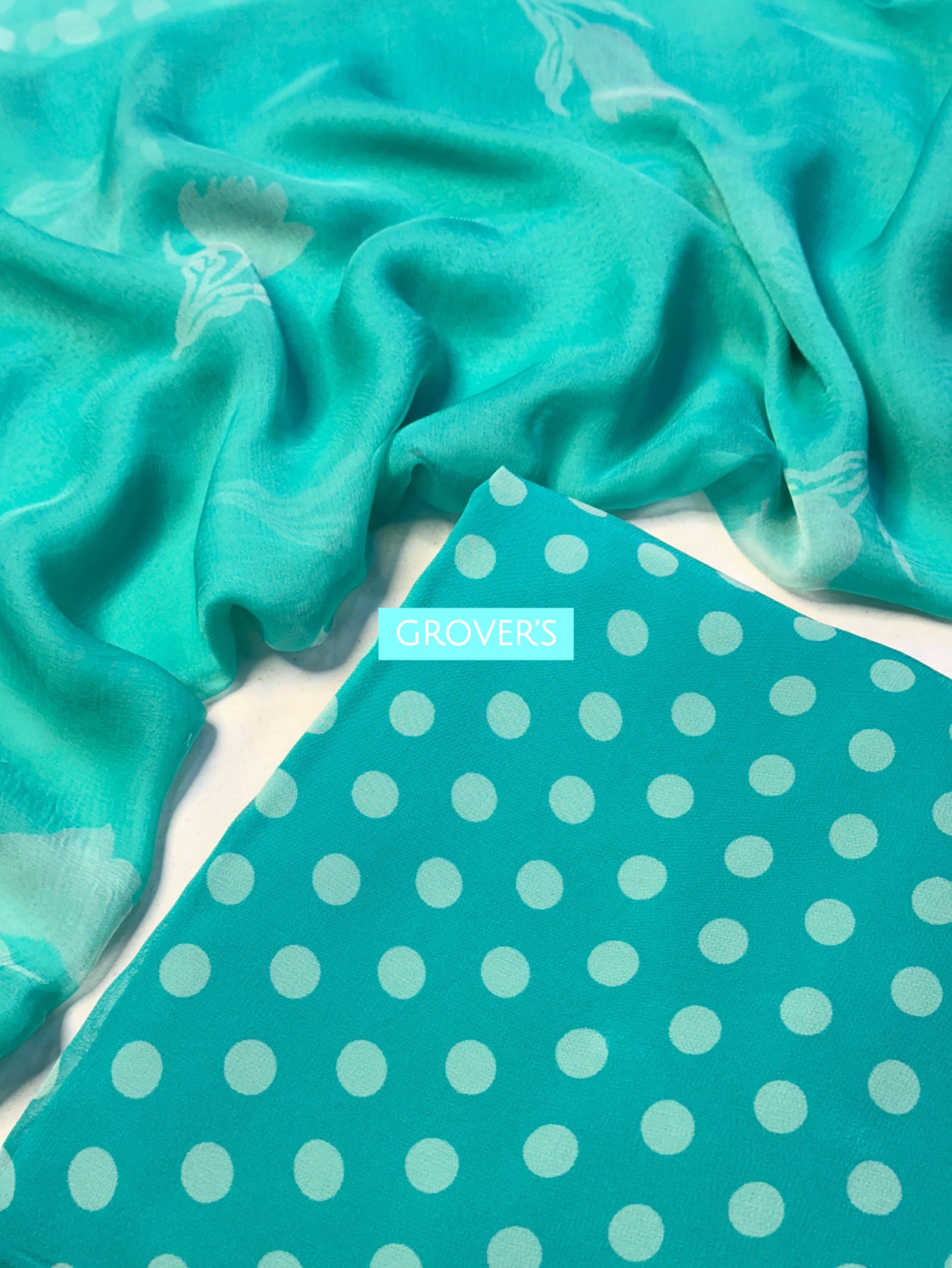 Polka Crepe Suit Set