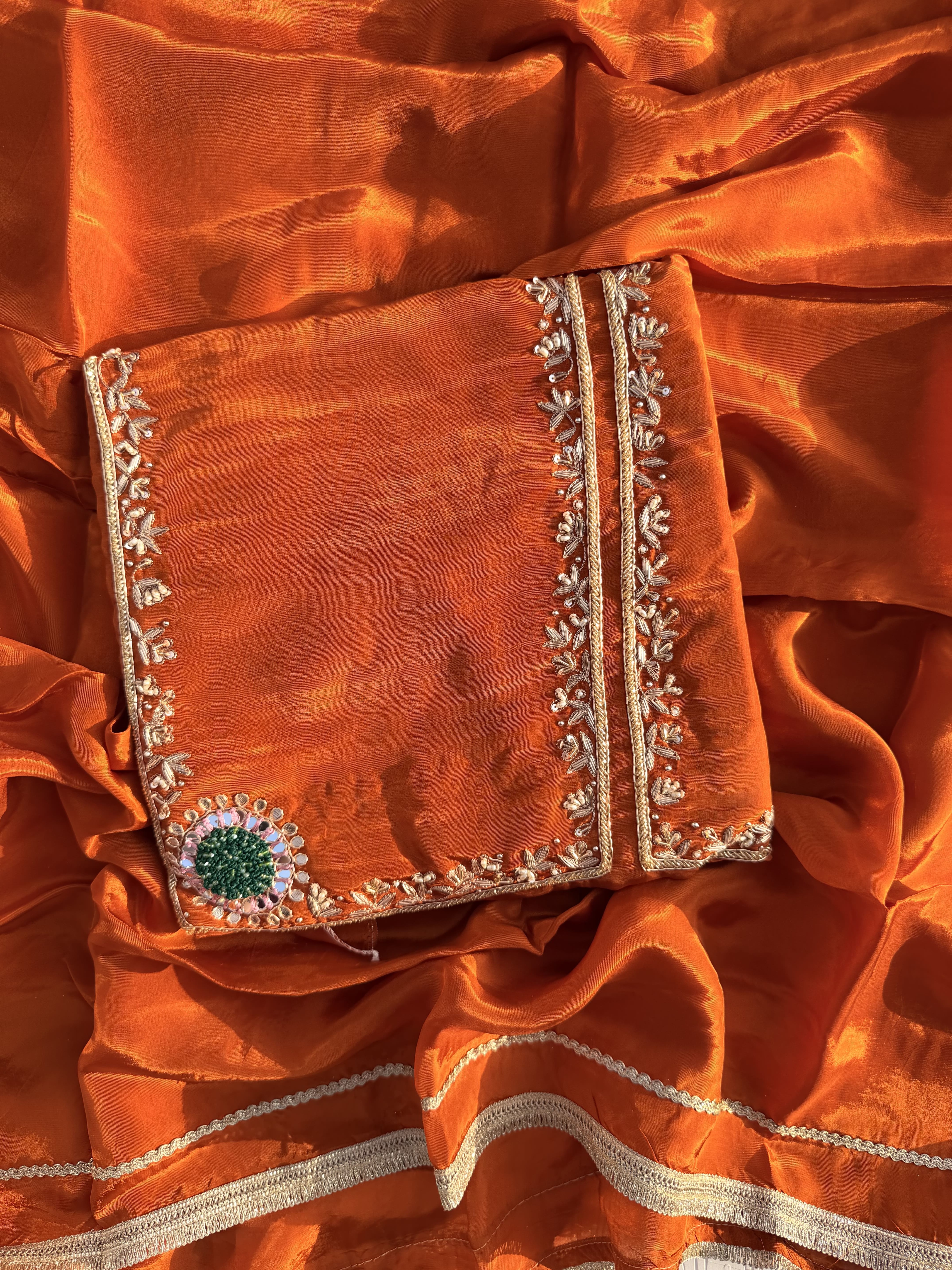 Burnt Orange & Emerald Mirror