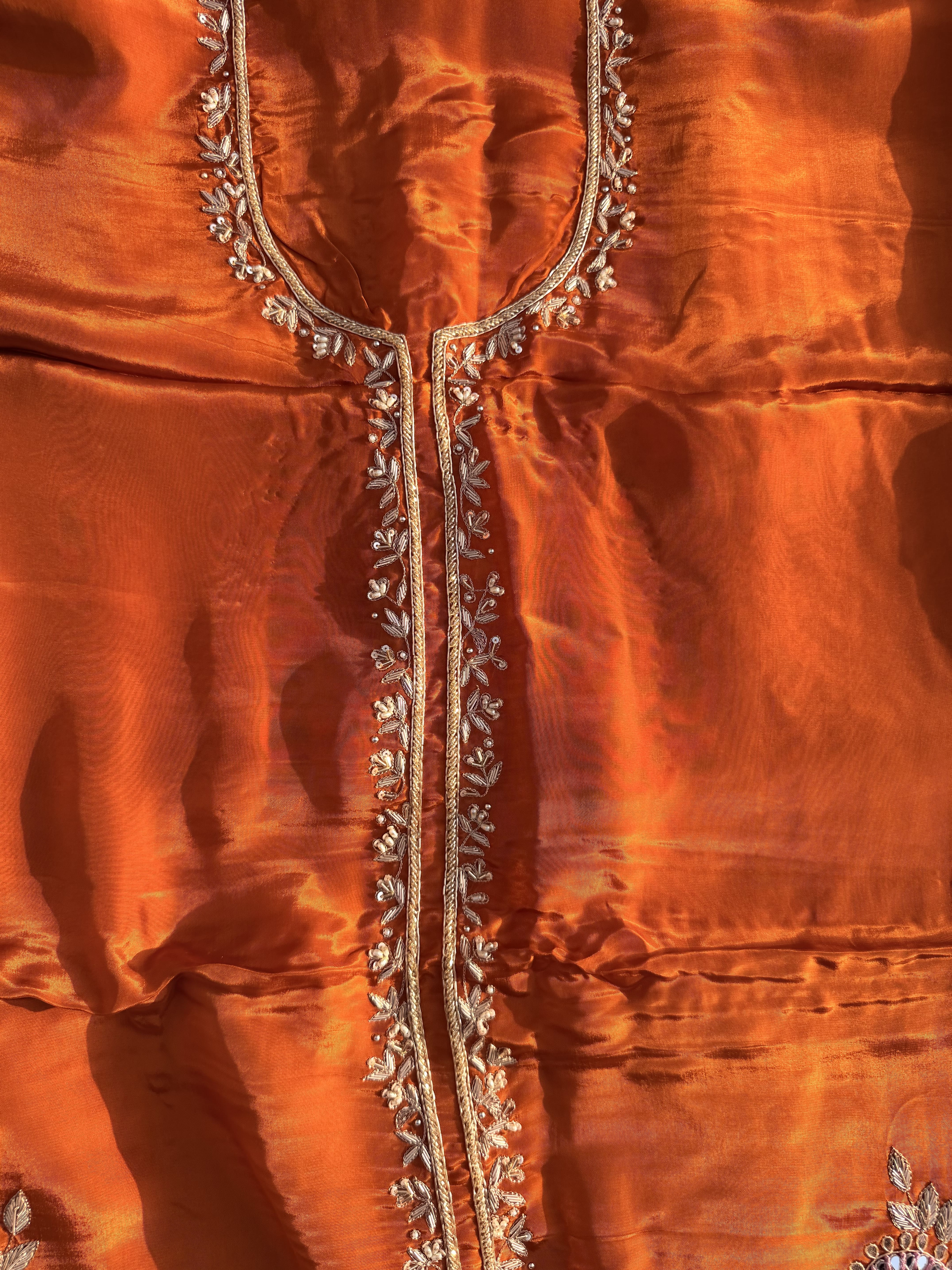 Burnt Orange & Emerald Mirror