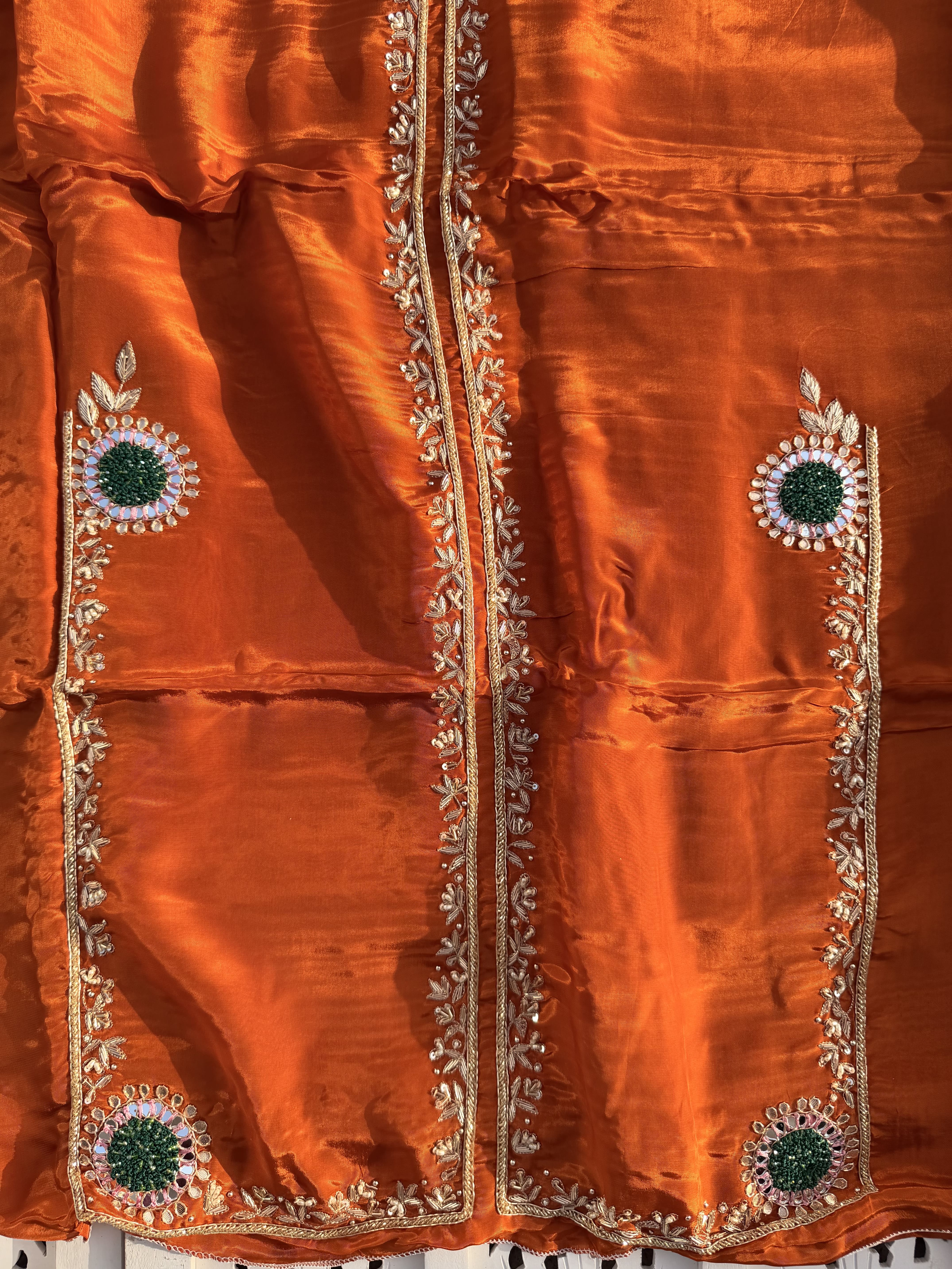 Burnt Orange & Emerald Mirror