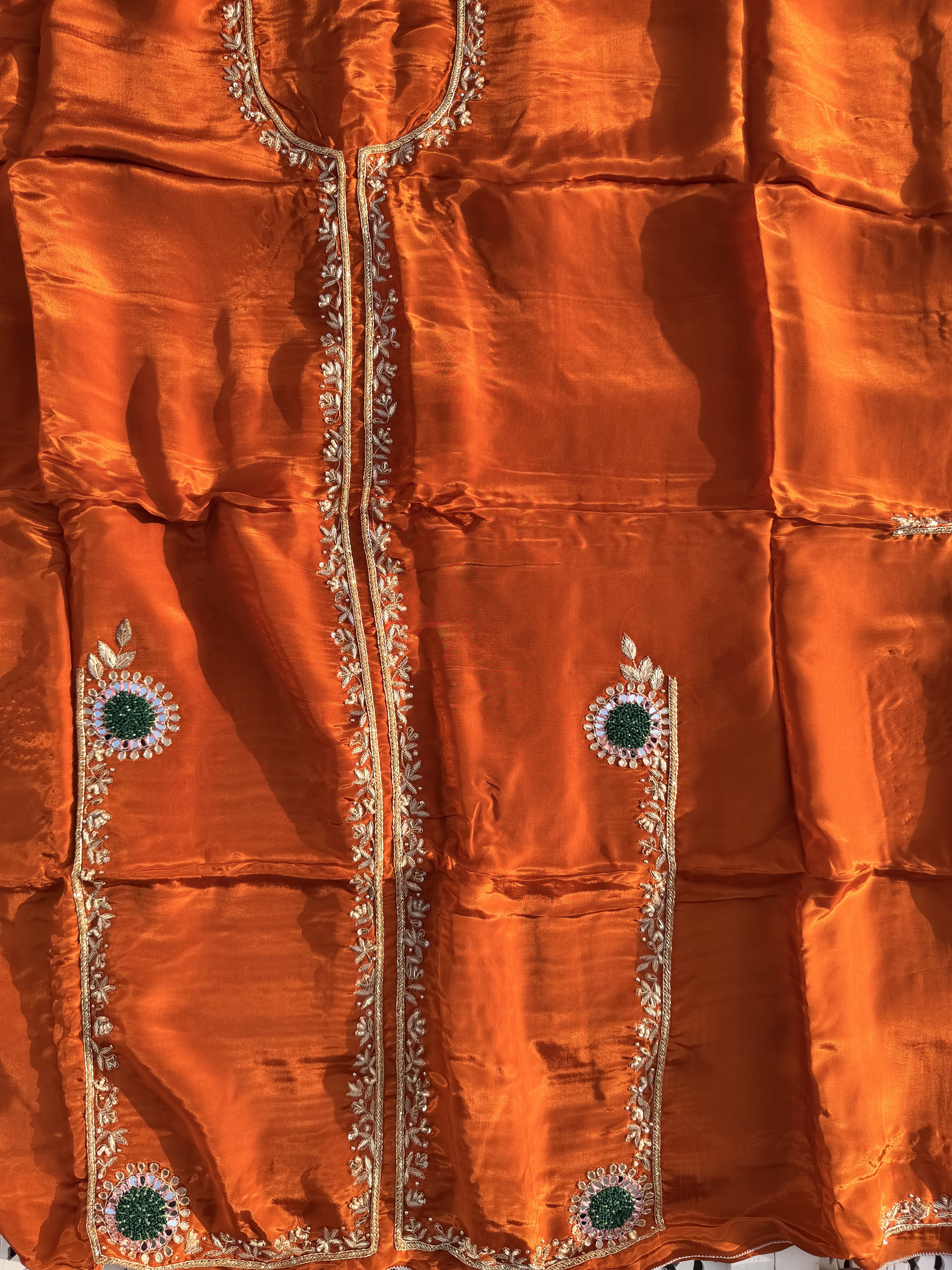 Burnt Orange & Emerald Mirror