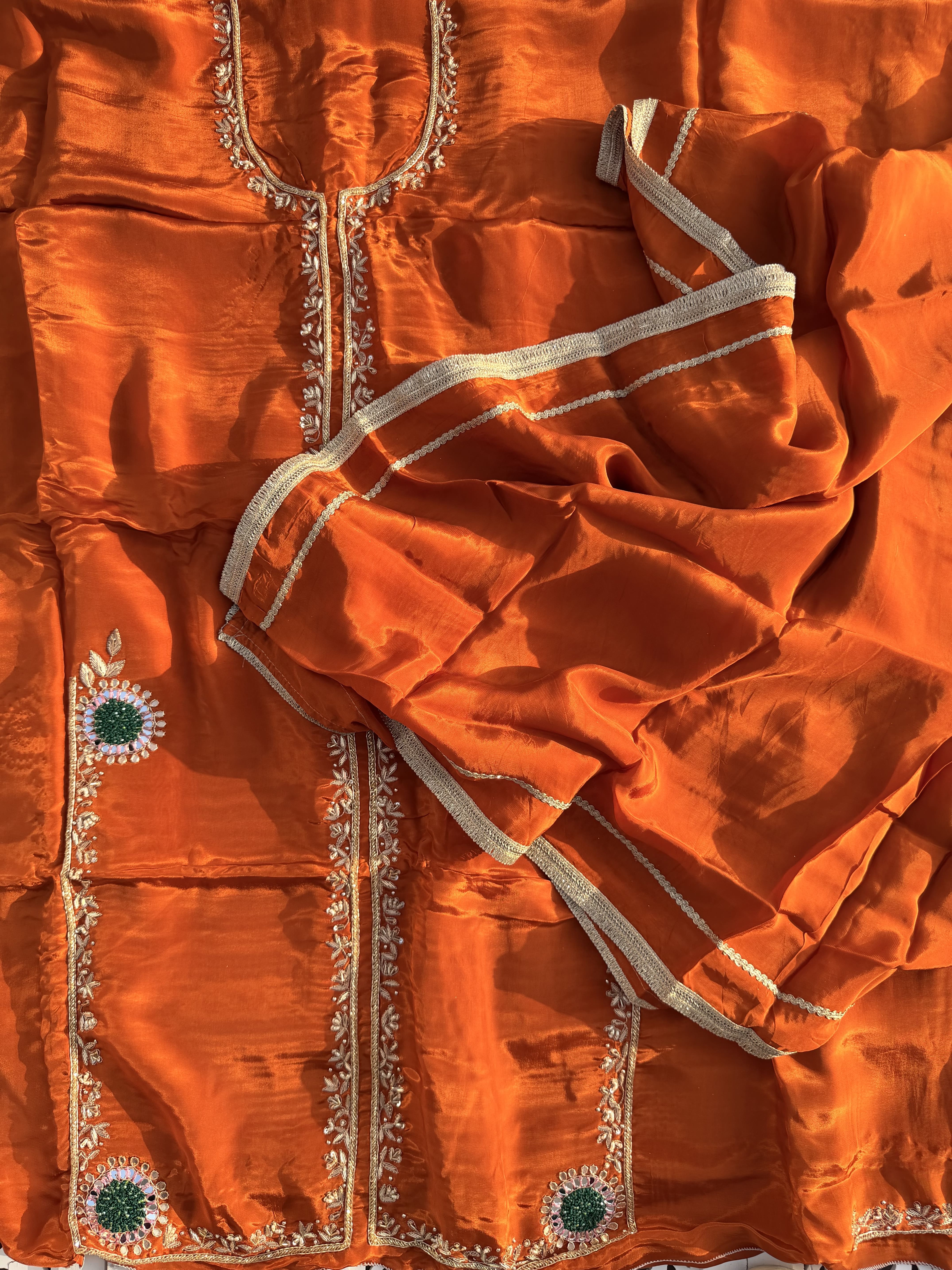 Burnt Orange & Emerald Mirror