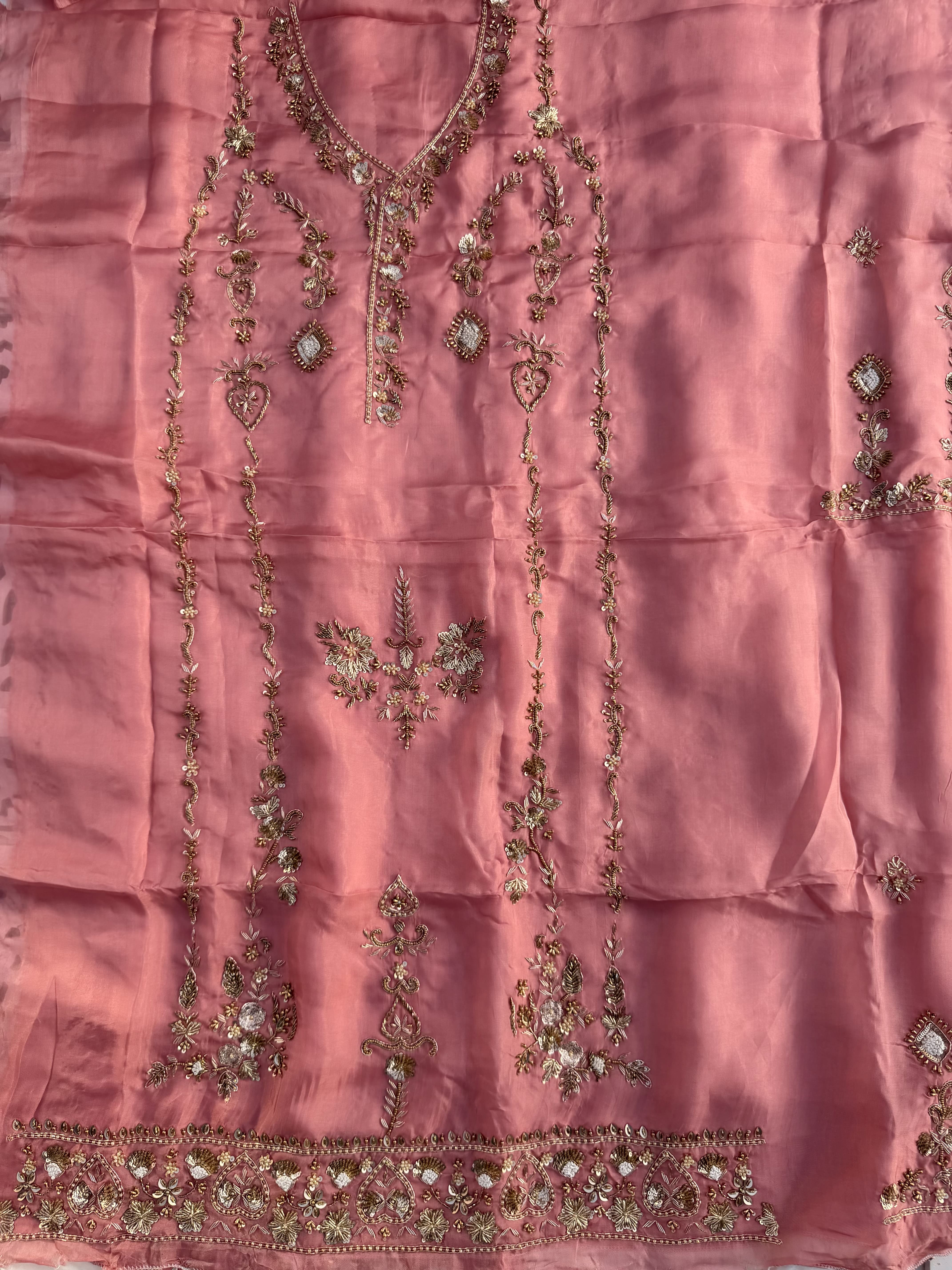 Dusty Rose Hand Embroidered Suit