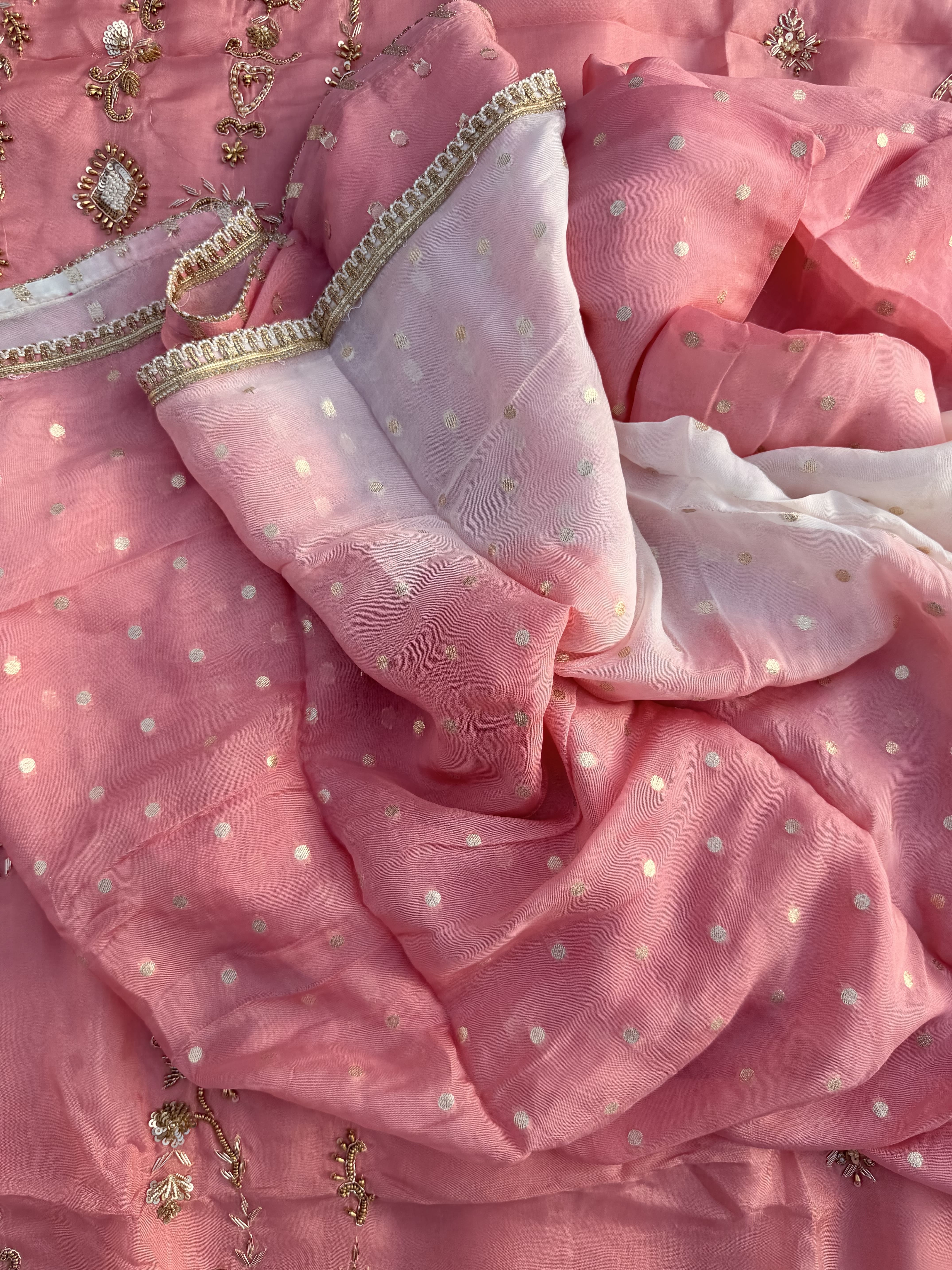Dusty Rose Hand Embroidered Suit