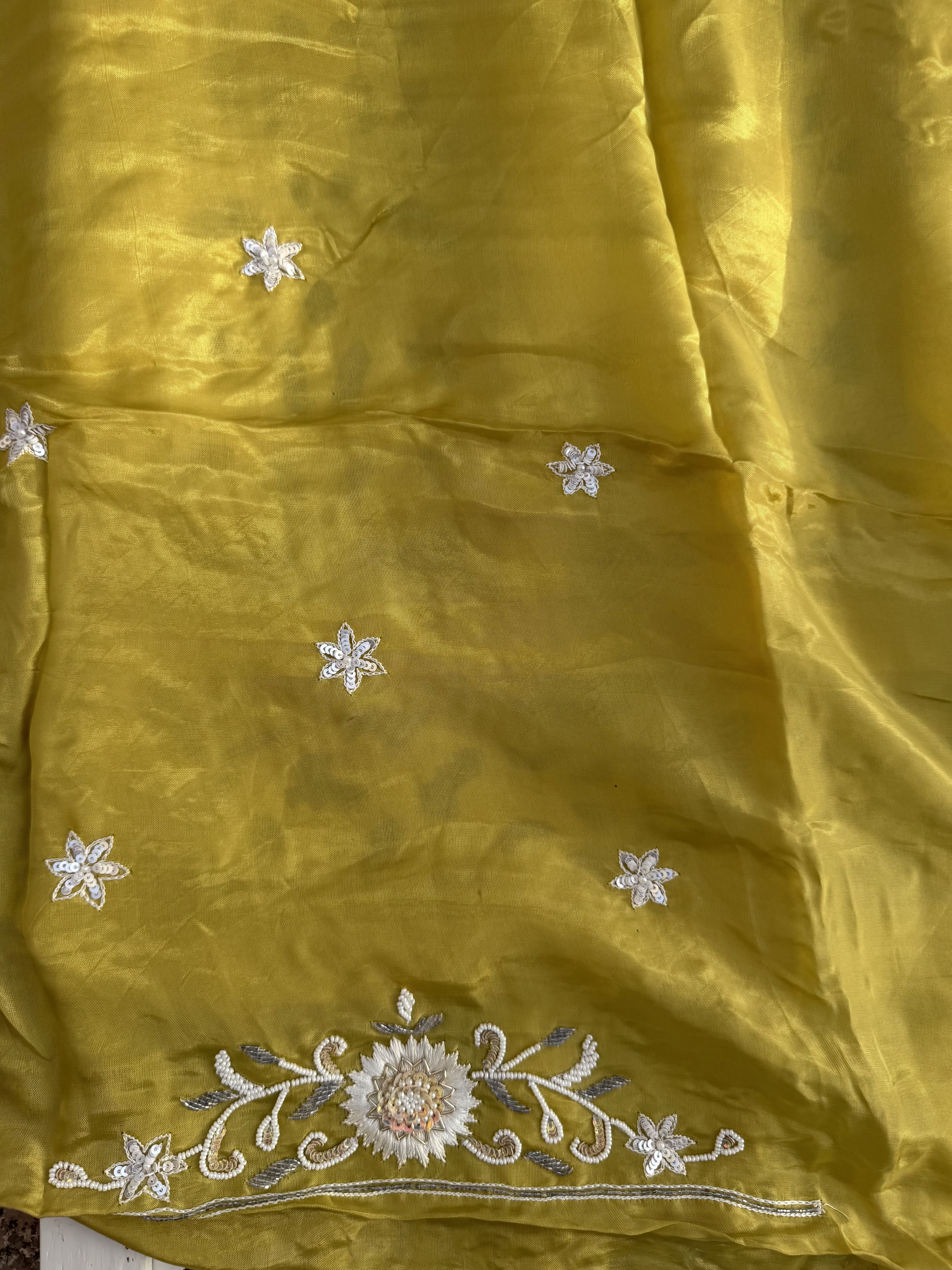 Mustard Gold Hand Embroidered Suit
