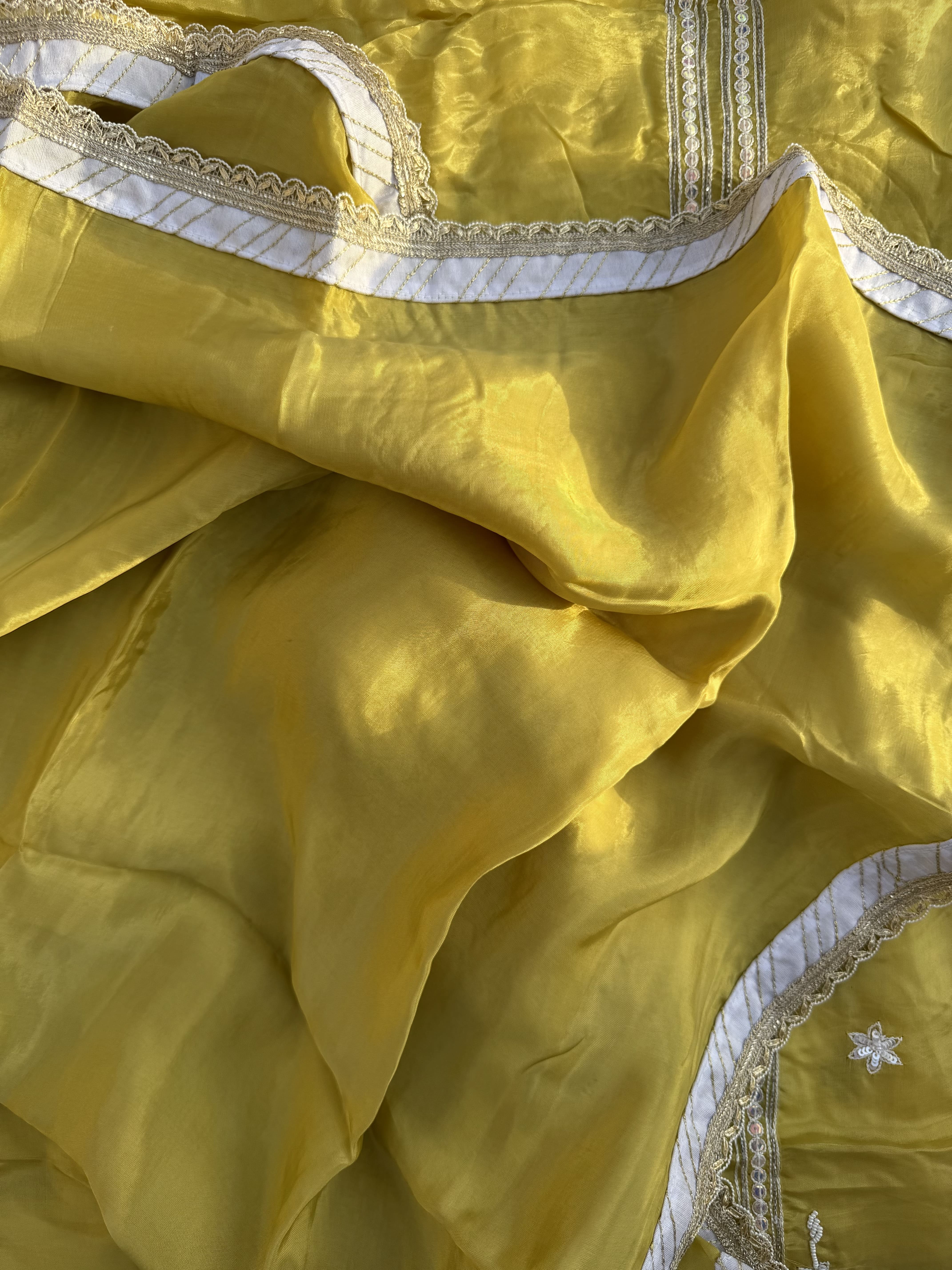 Mustard Gold Hand Embroidered Suit
