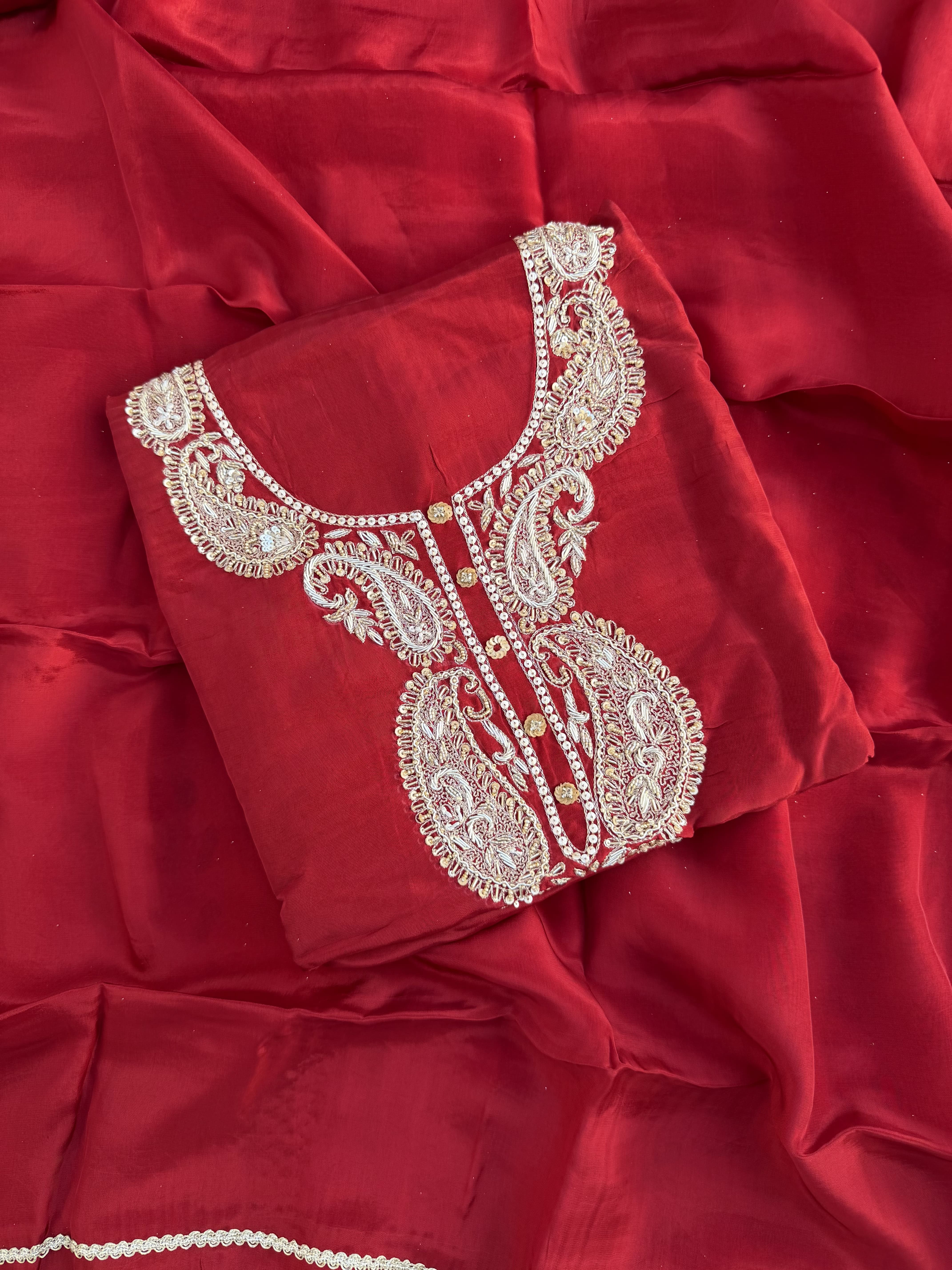Imperial Crimson Paisley Suit