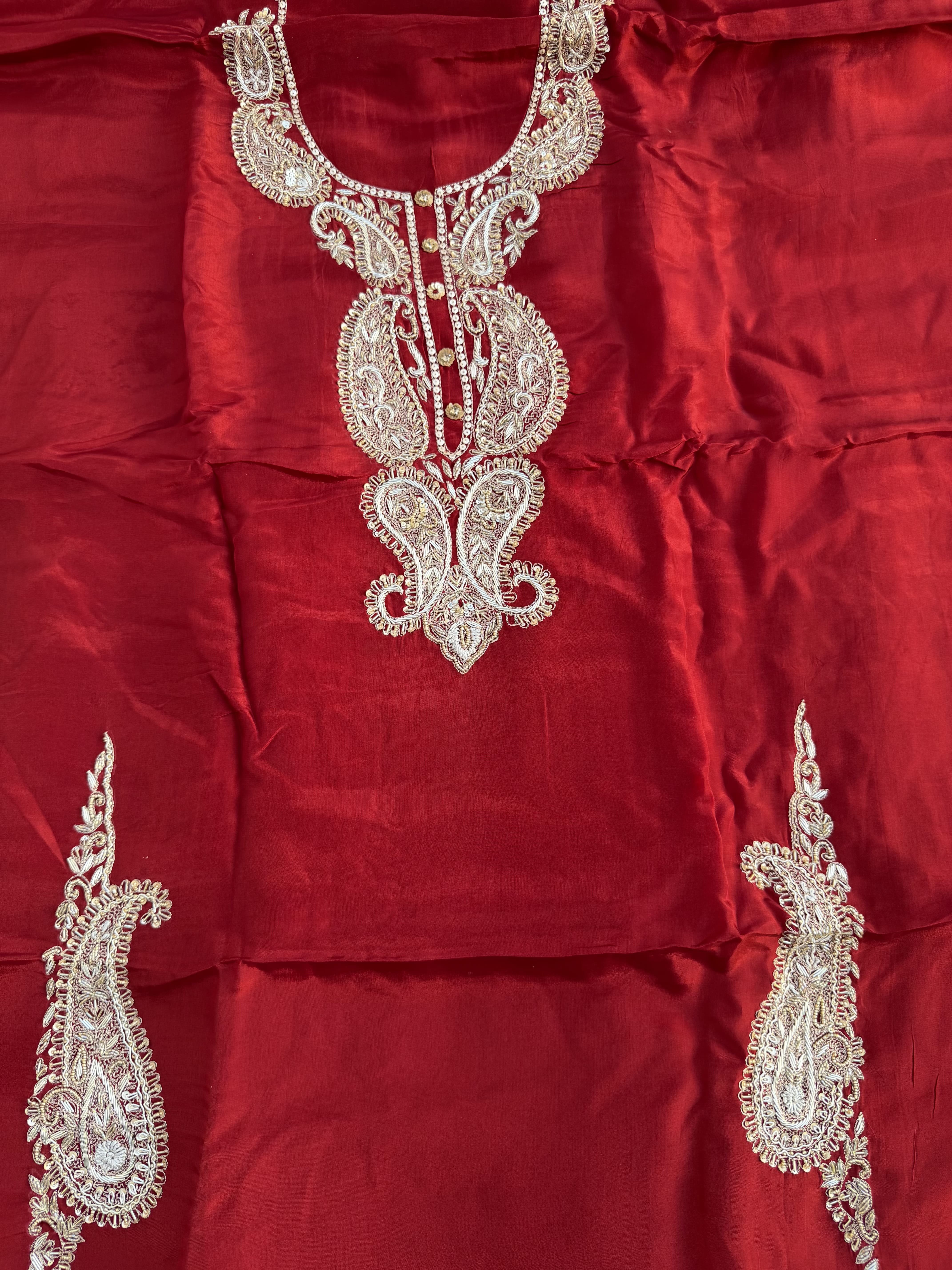 Imperial Crimson Paisley Suit