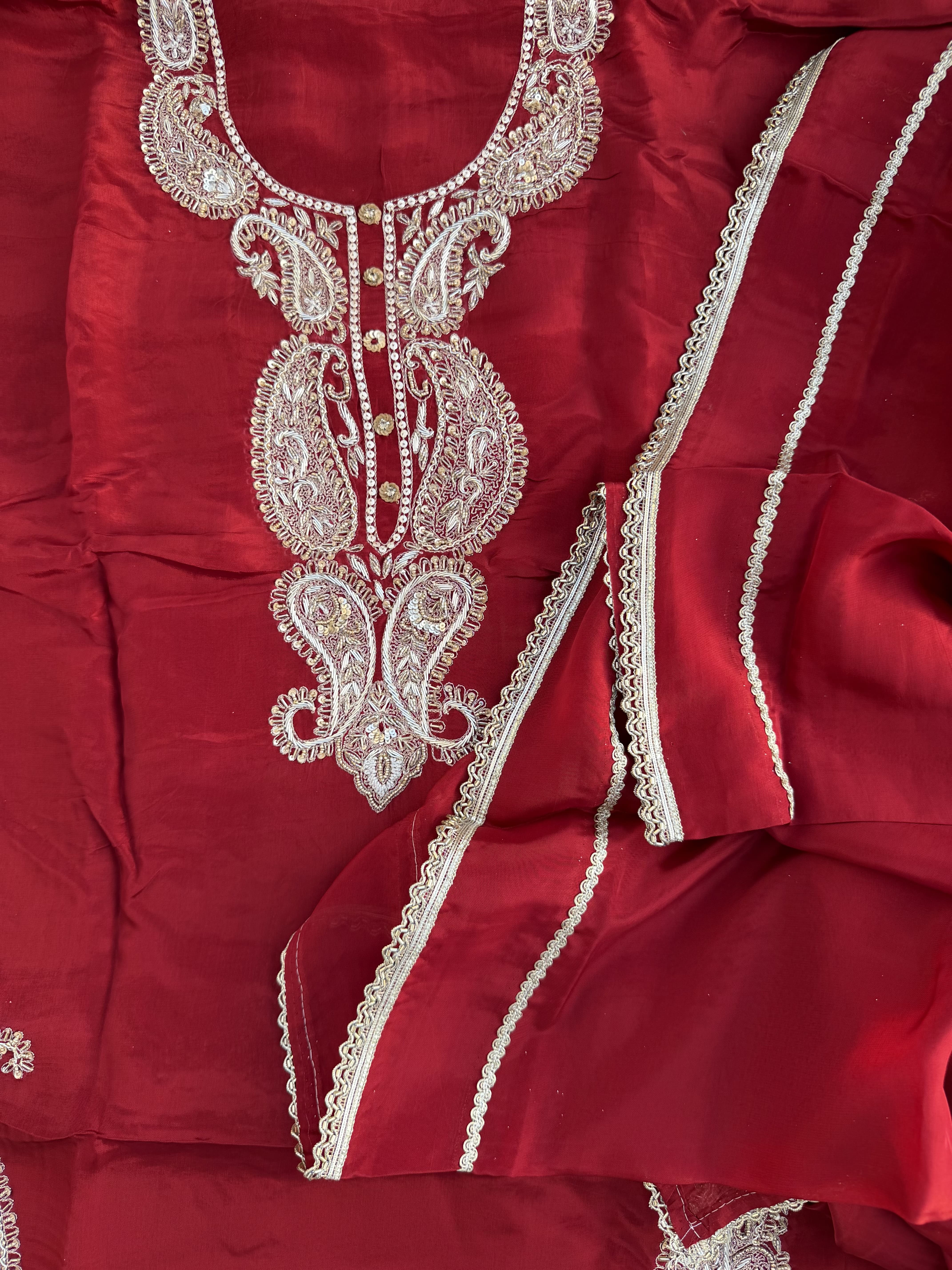 Imperial Crimson Paisley Suit