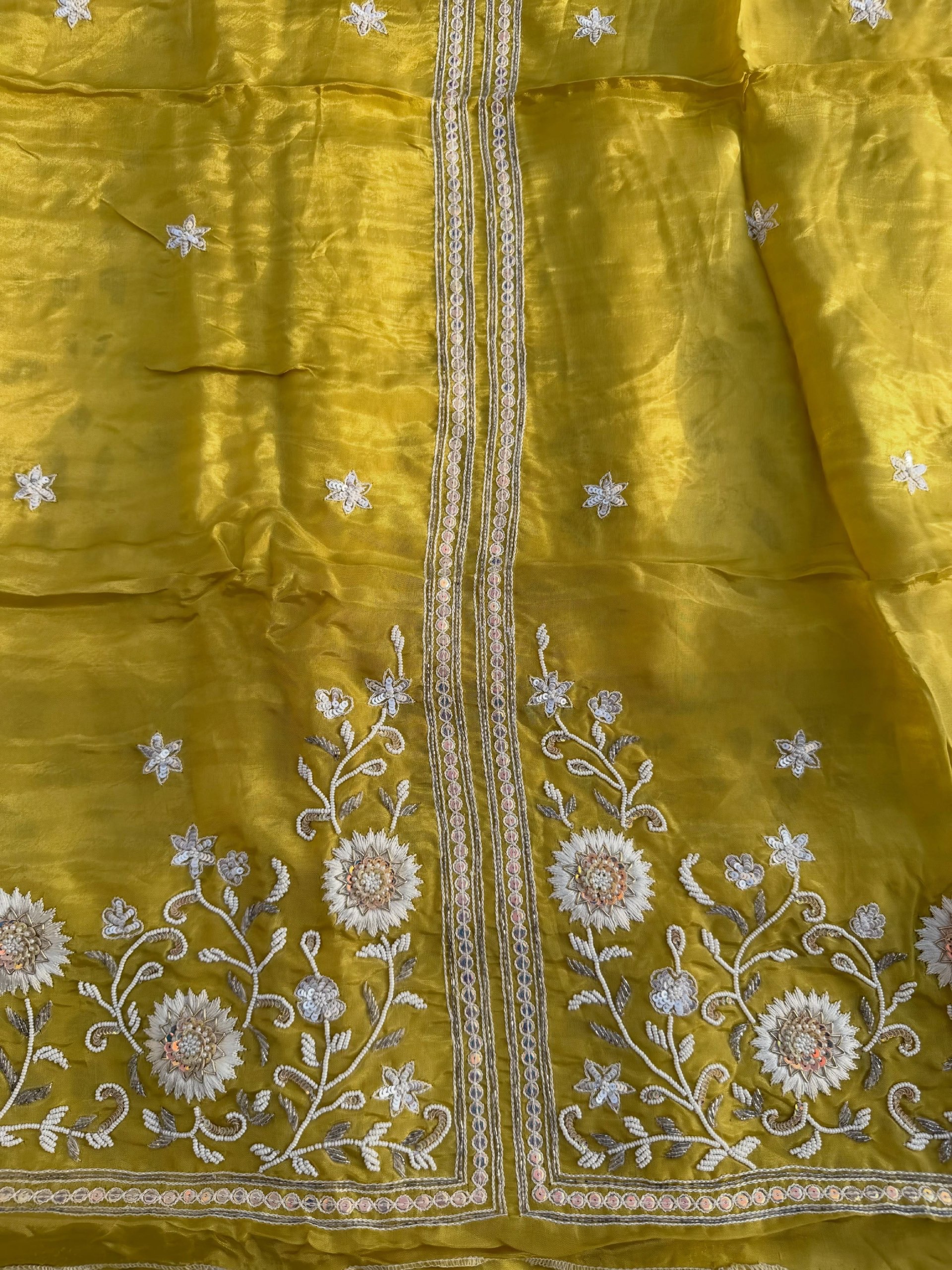 Green Gold Hand Embroidered Suit