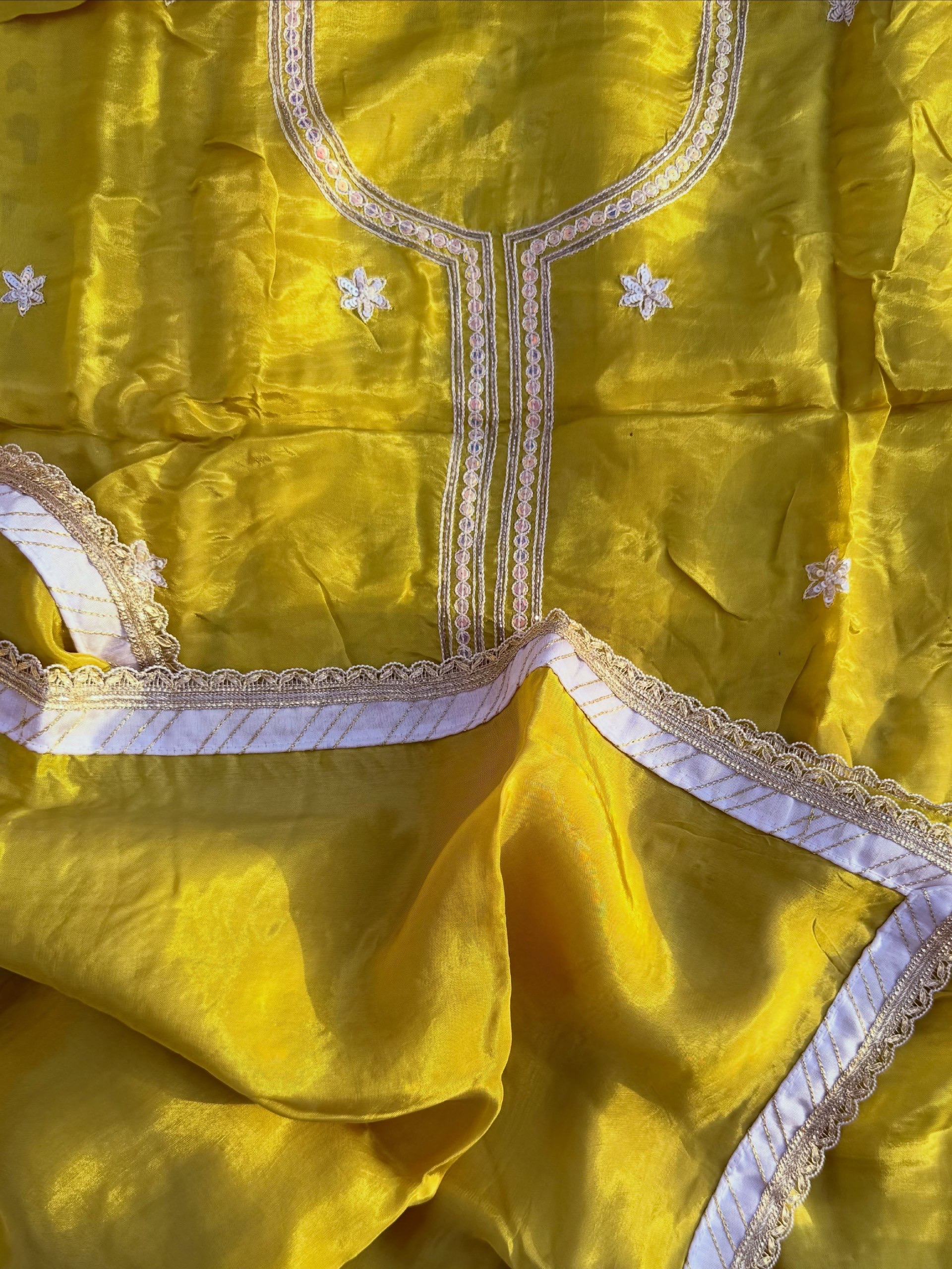 Green Gold Hand Embroidered Suit