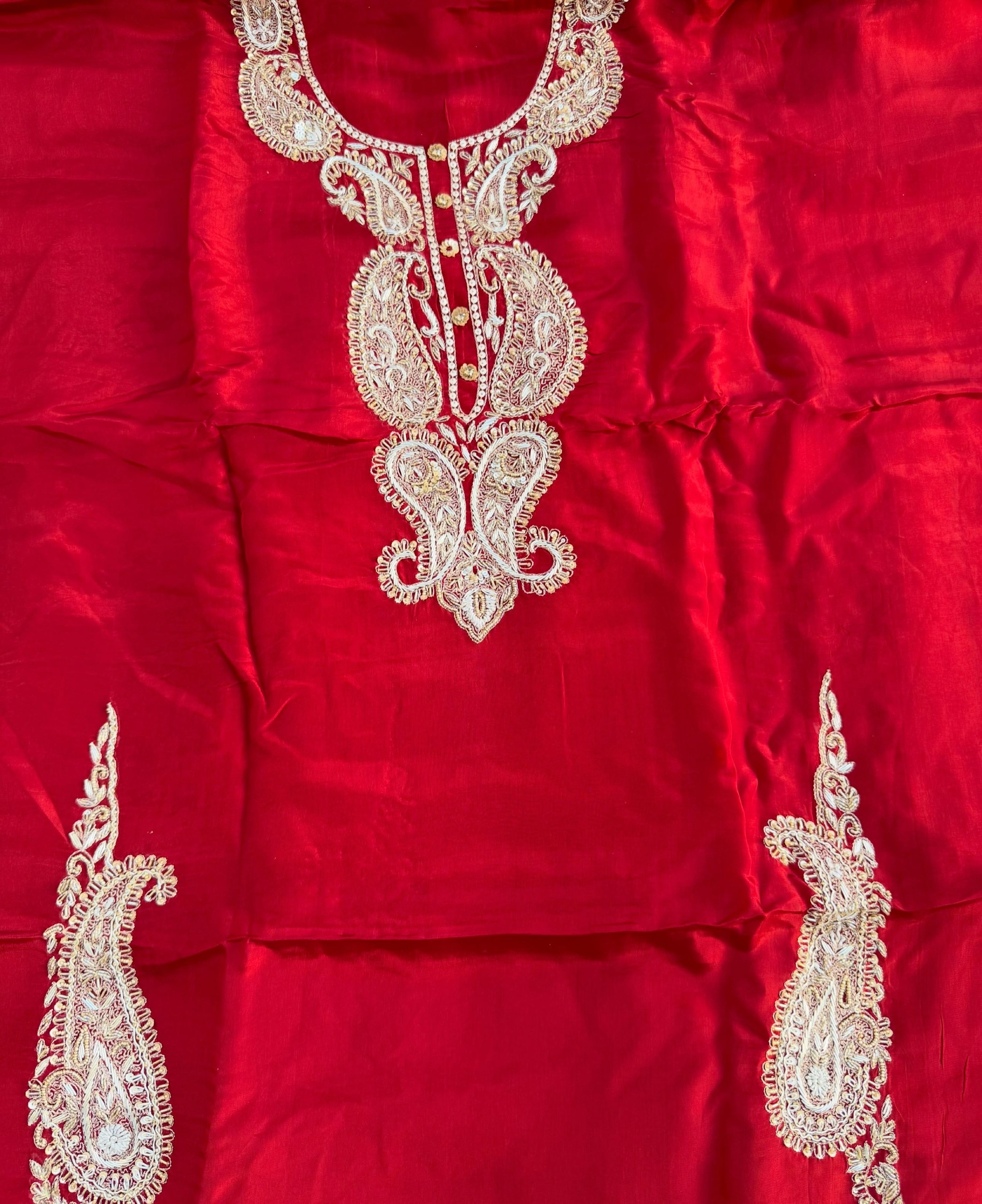 Imperial Crimson Paisley Suit