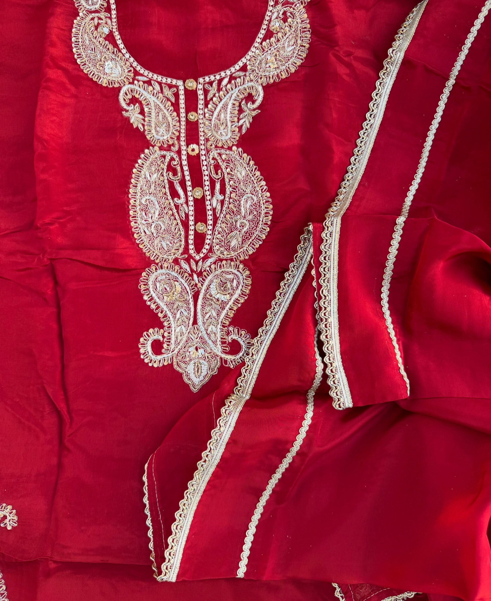 Imperial Crimson Paisley Suit