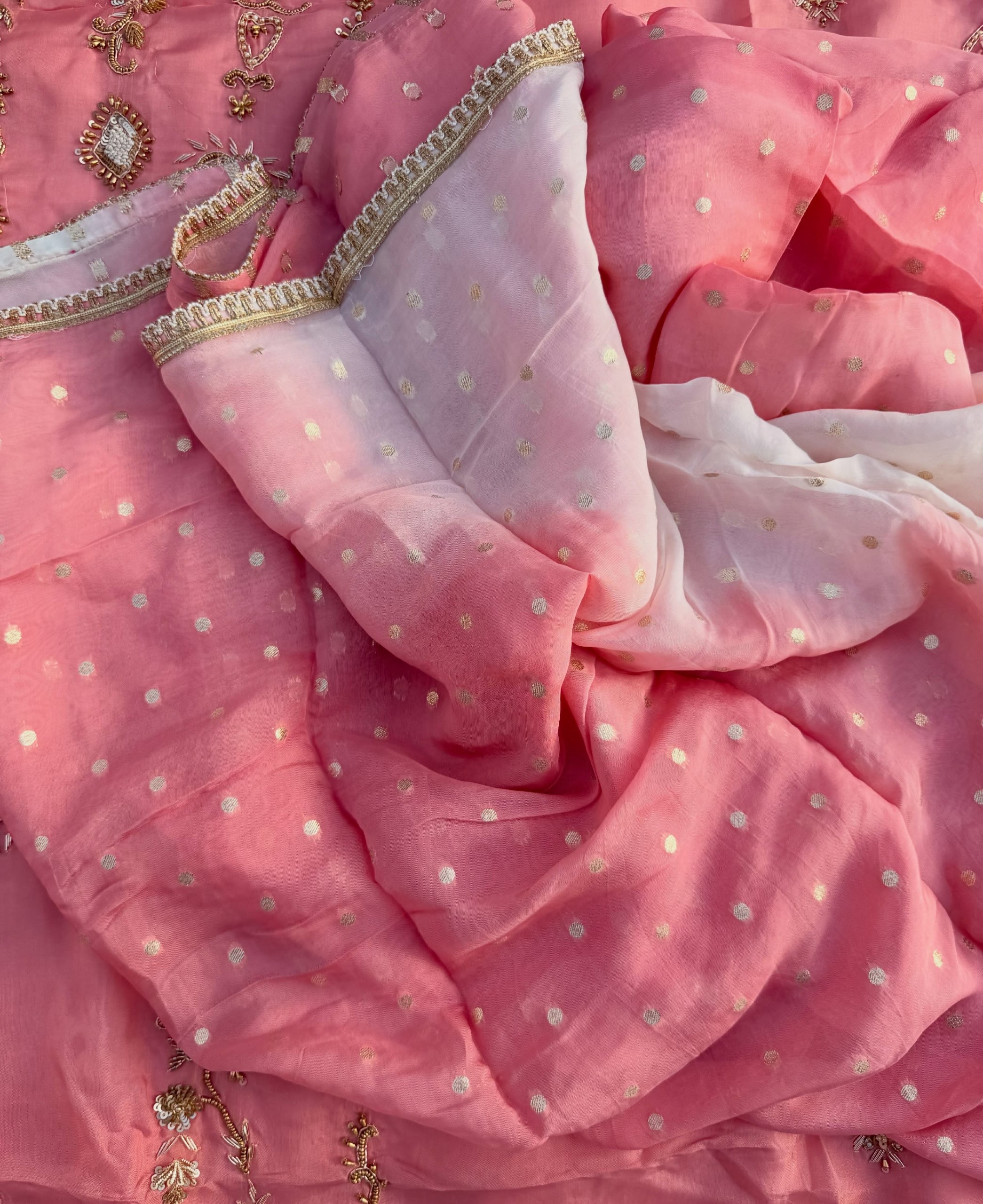 Dusty Rose Hand Embroidered Suit