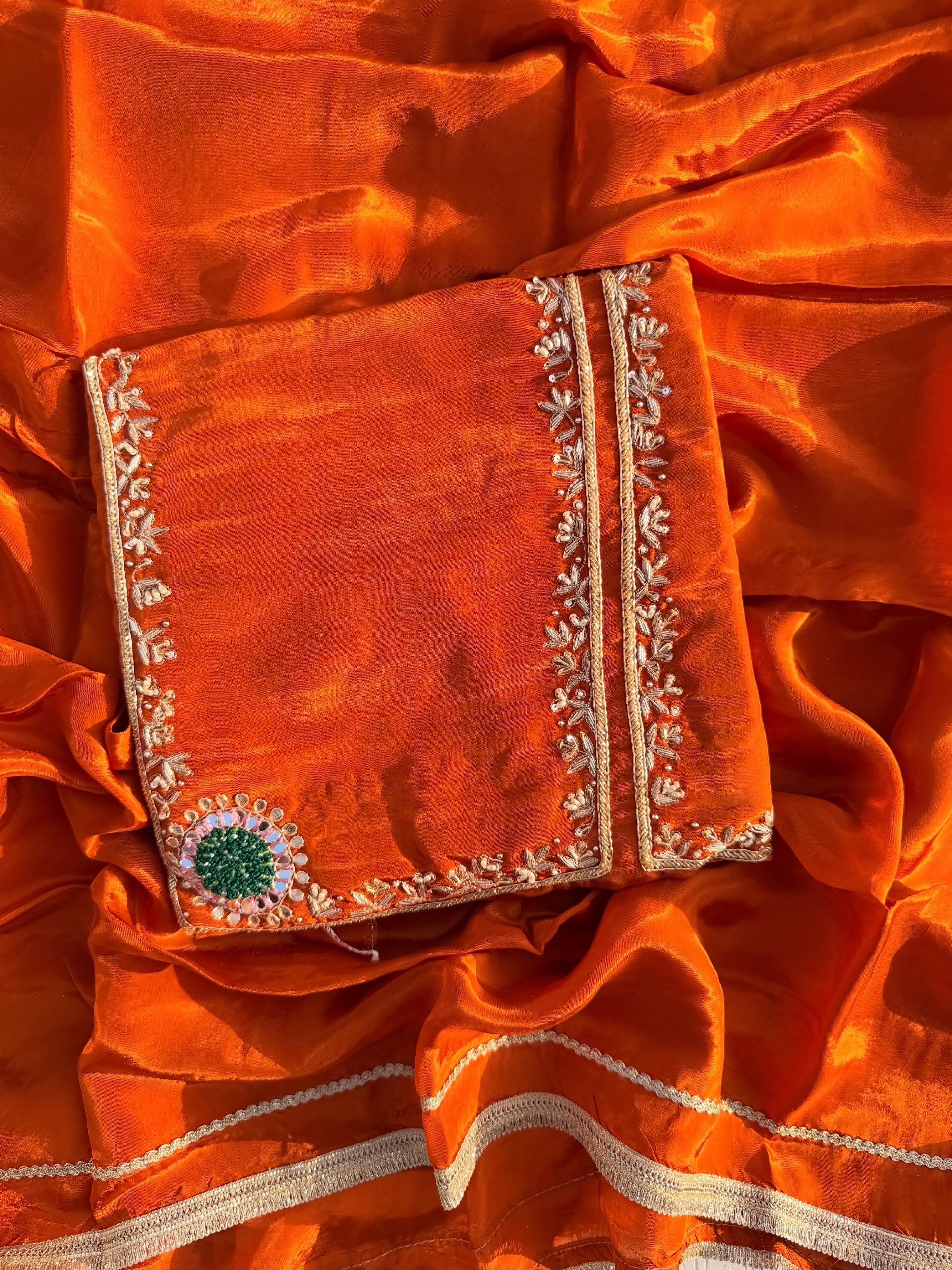 Burnt Orange & Emerald Mirror