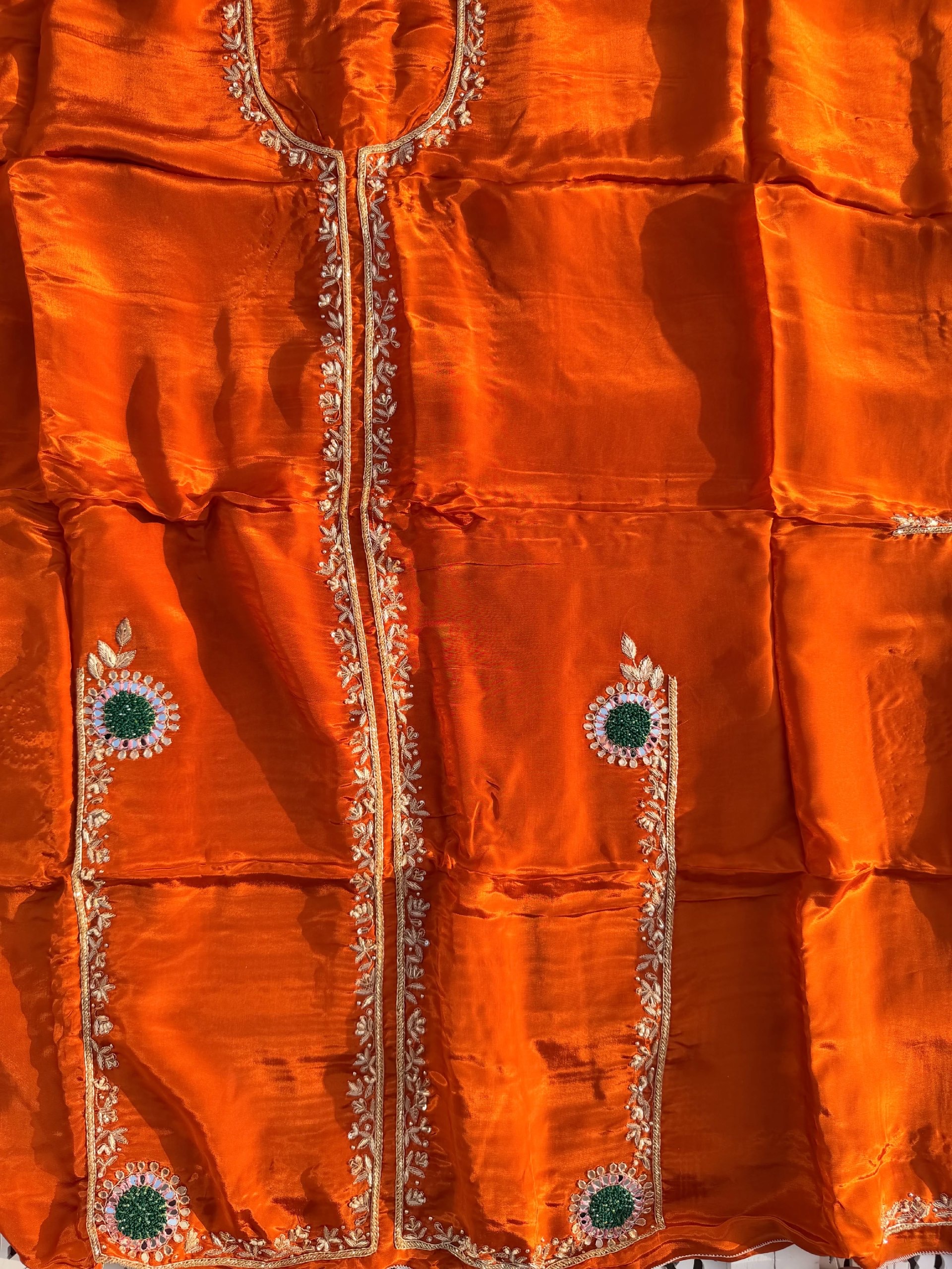 Burnt Orange & Emerald Mirror