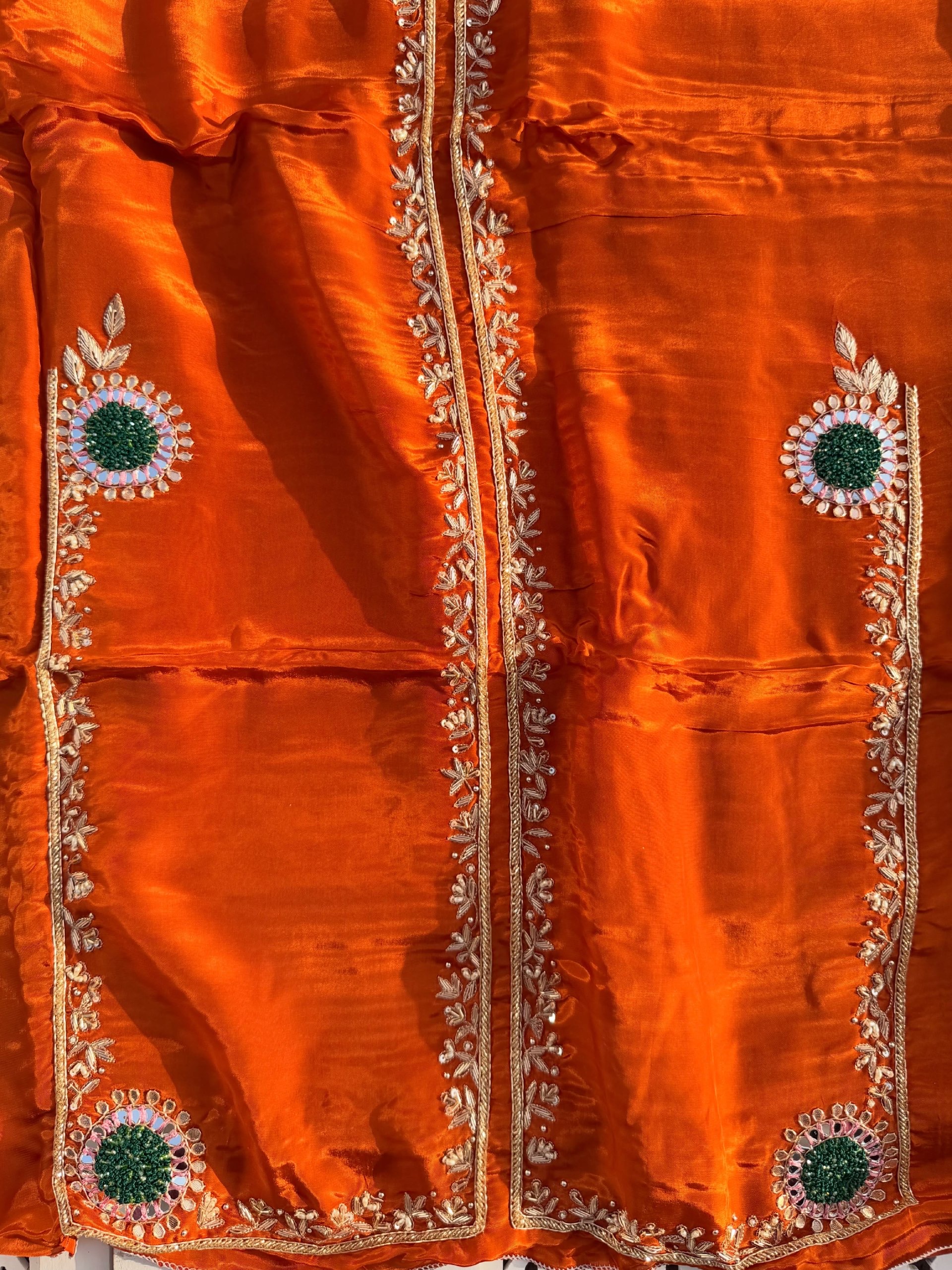 Burnt Orange & Emerald Mirror