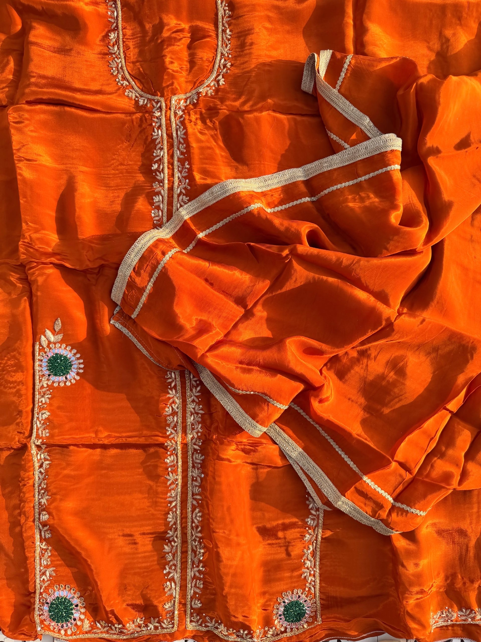 Burnt Orange & Emerald Mirror